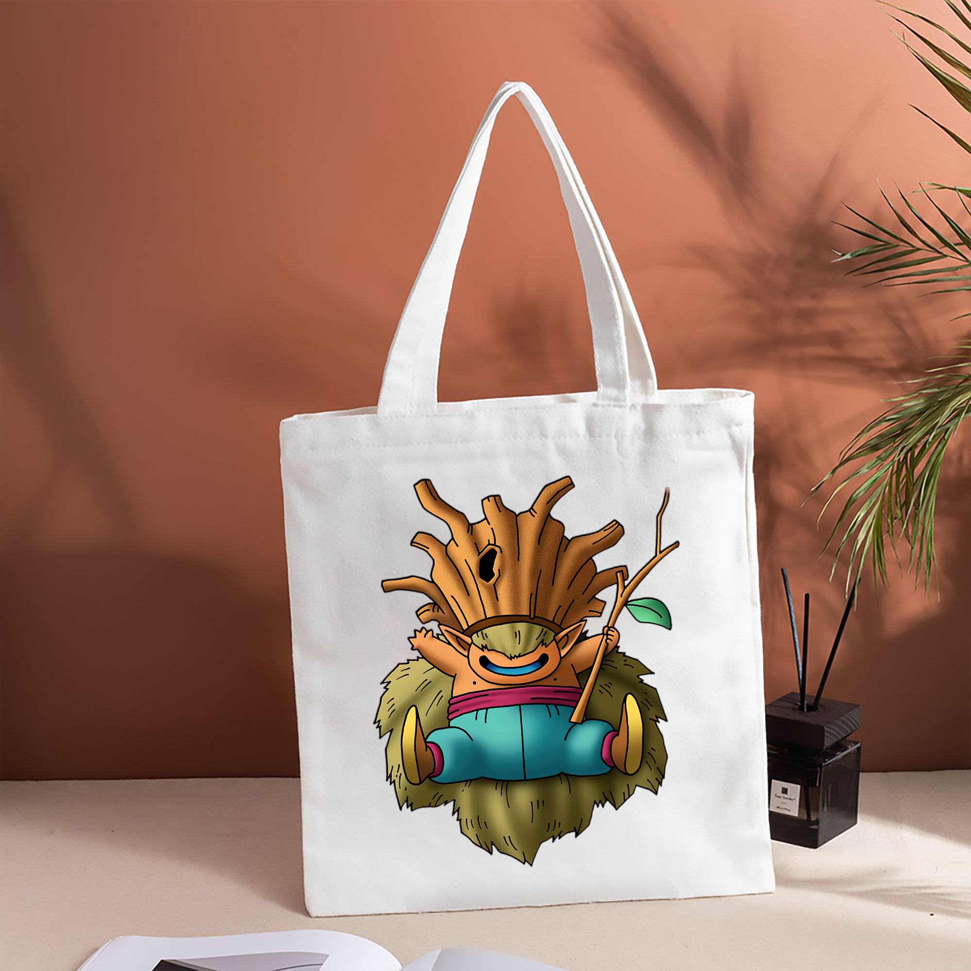 ドラゴンクエスト Doragon Kuesuto Dragon Quest 縦型キャンバス生地手提げバッグ　トートバッグ
