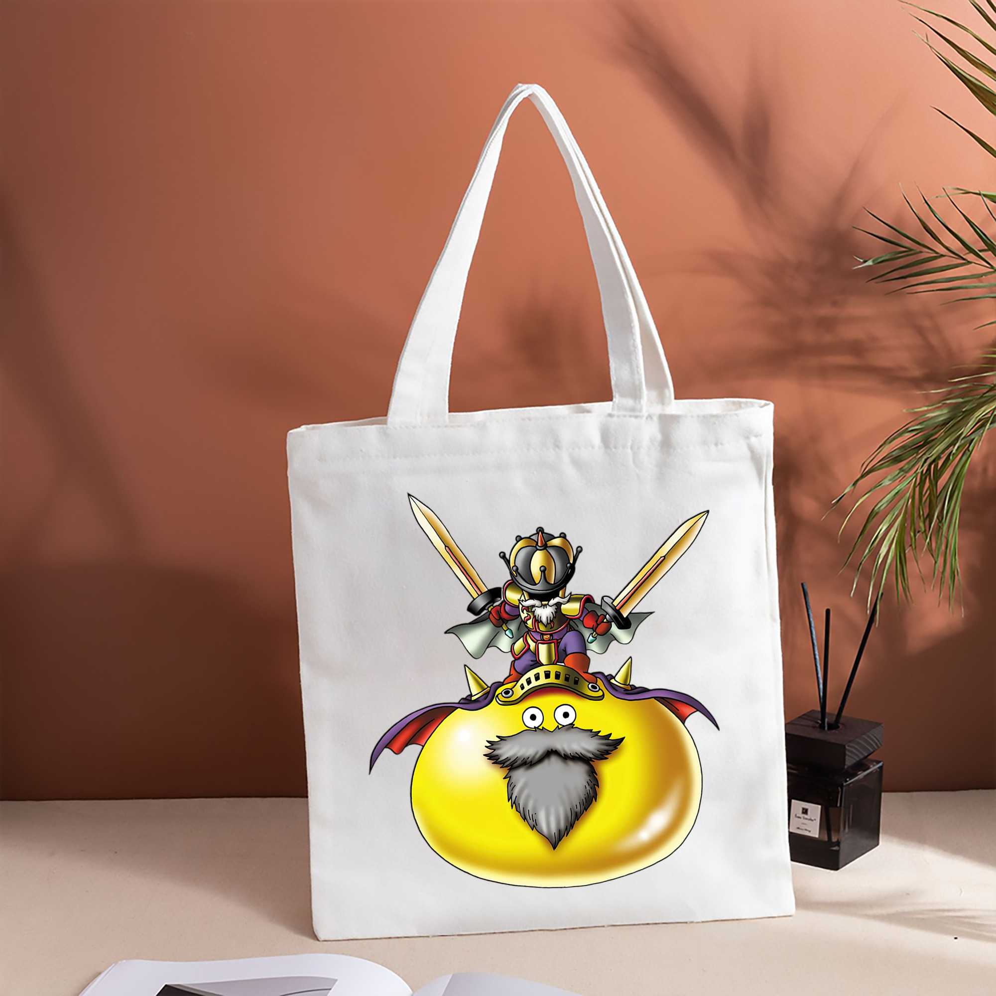 ドラゴンクエスト Doragon Kuesuto Dragon Quest 縦型キャンバス生地手提げバッグ　トートバッグ