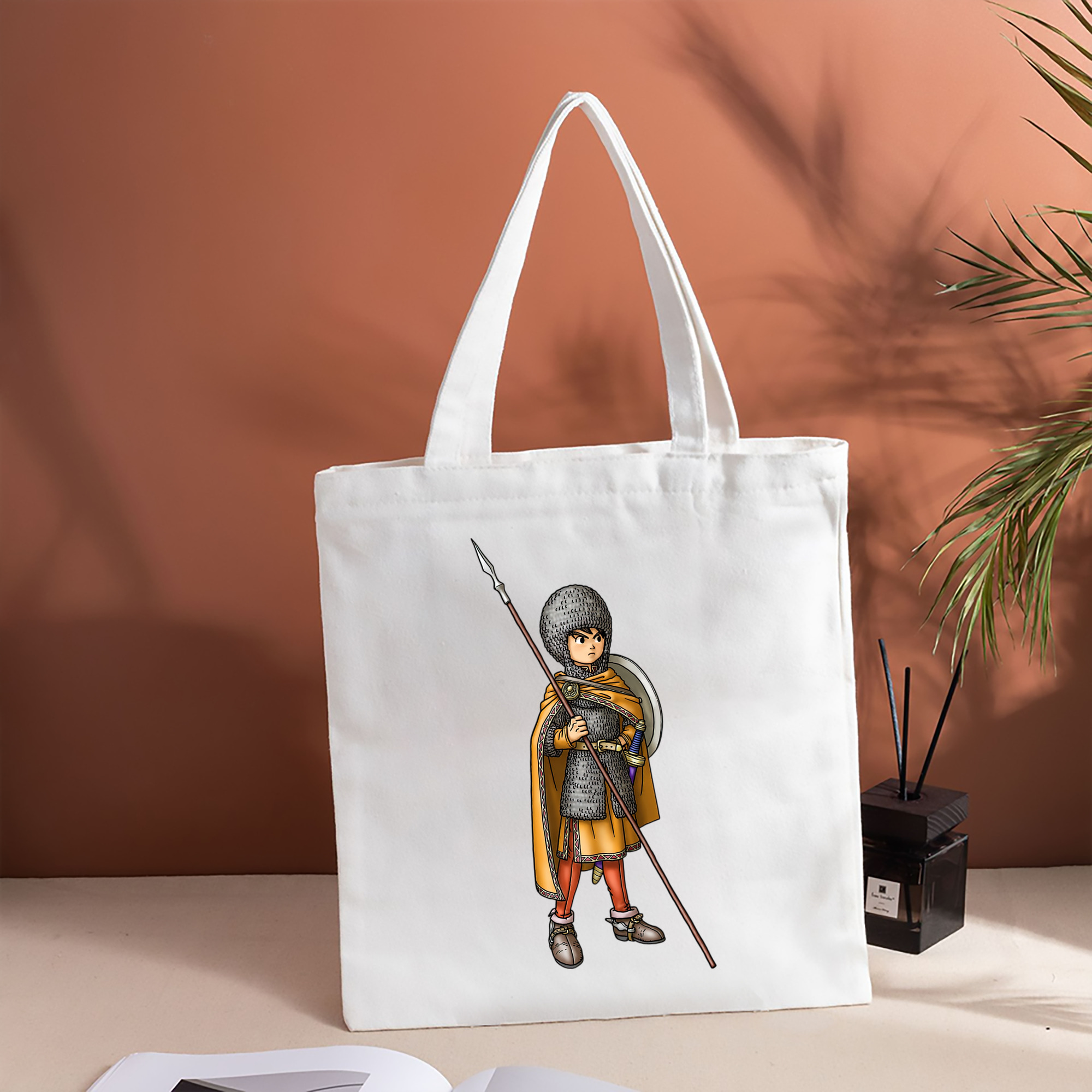 ドラゴンクエスト Doragon Kuesuto Dragon Quest 縦型キャンバス生地手提げバッグ　トートバッグ