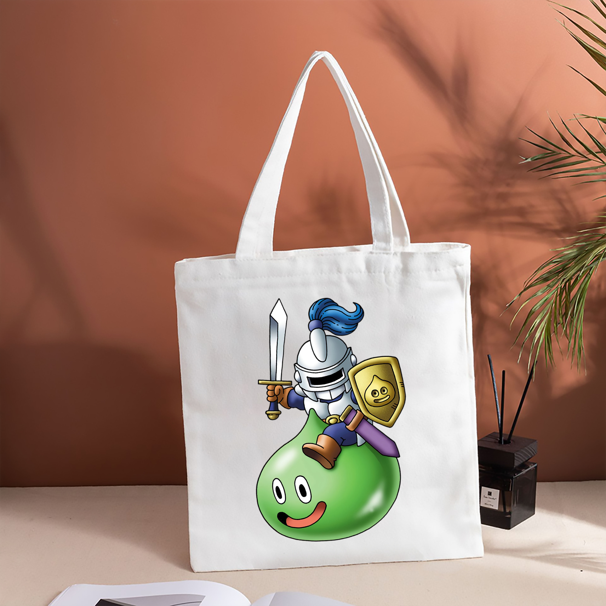 ドラゴンクエスト Doragon Kuesuto Dragon Quest 縦型キャンバス生地手提げバッグ　トートバッグ