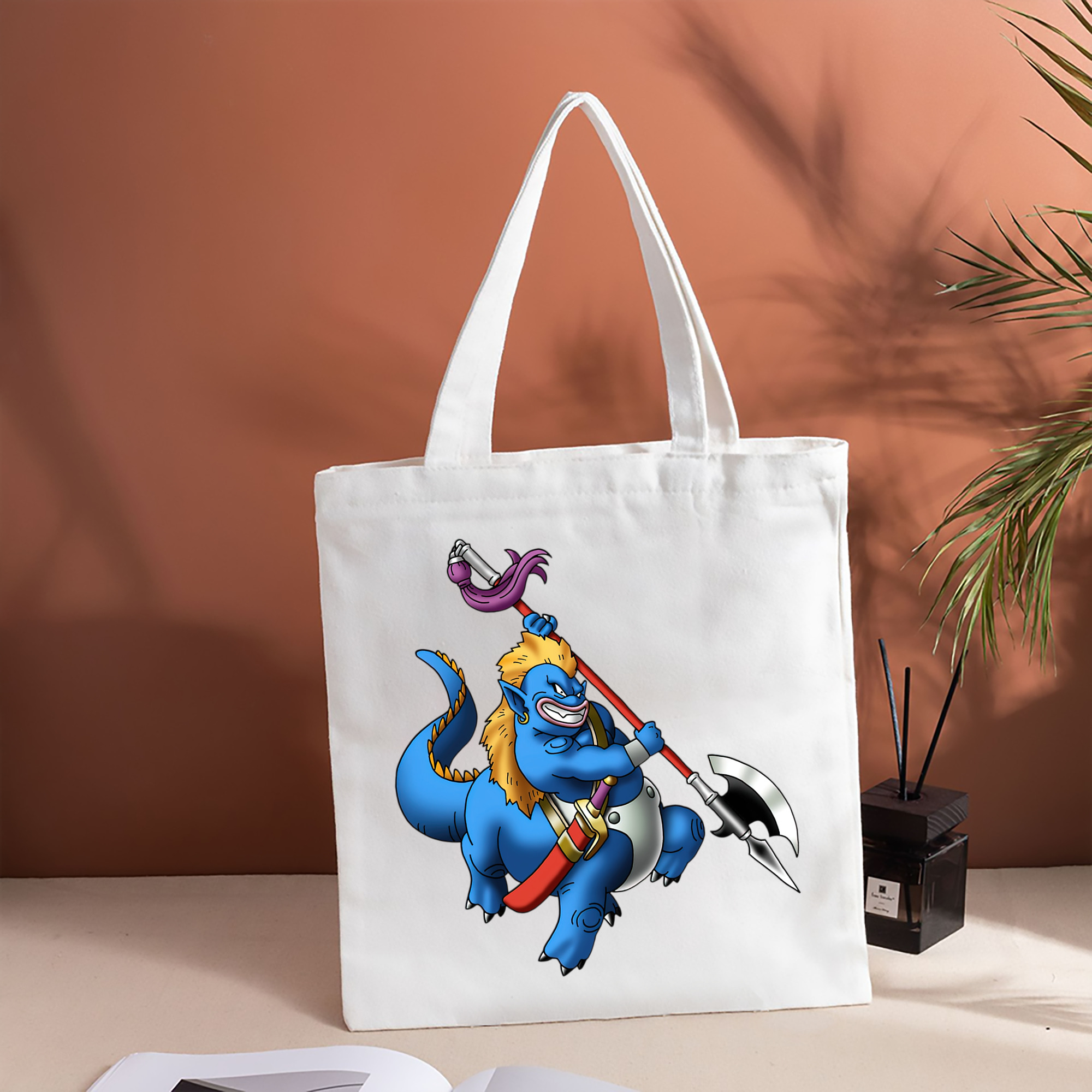 ドラゴンクエスト Doragon Kuesuto Dragon Quest 縦型キャンバス生地手提げバッグ　トートバッグ