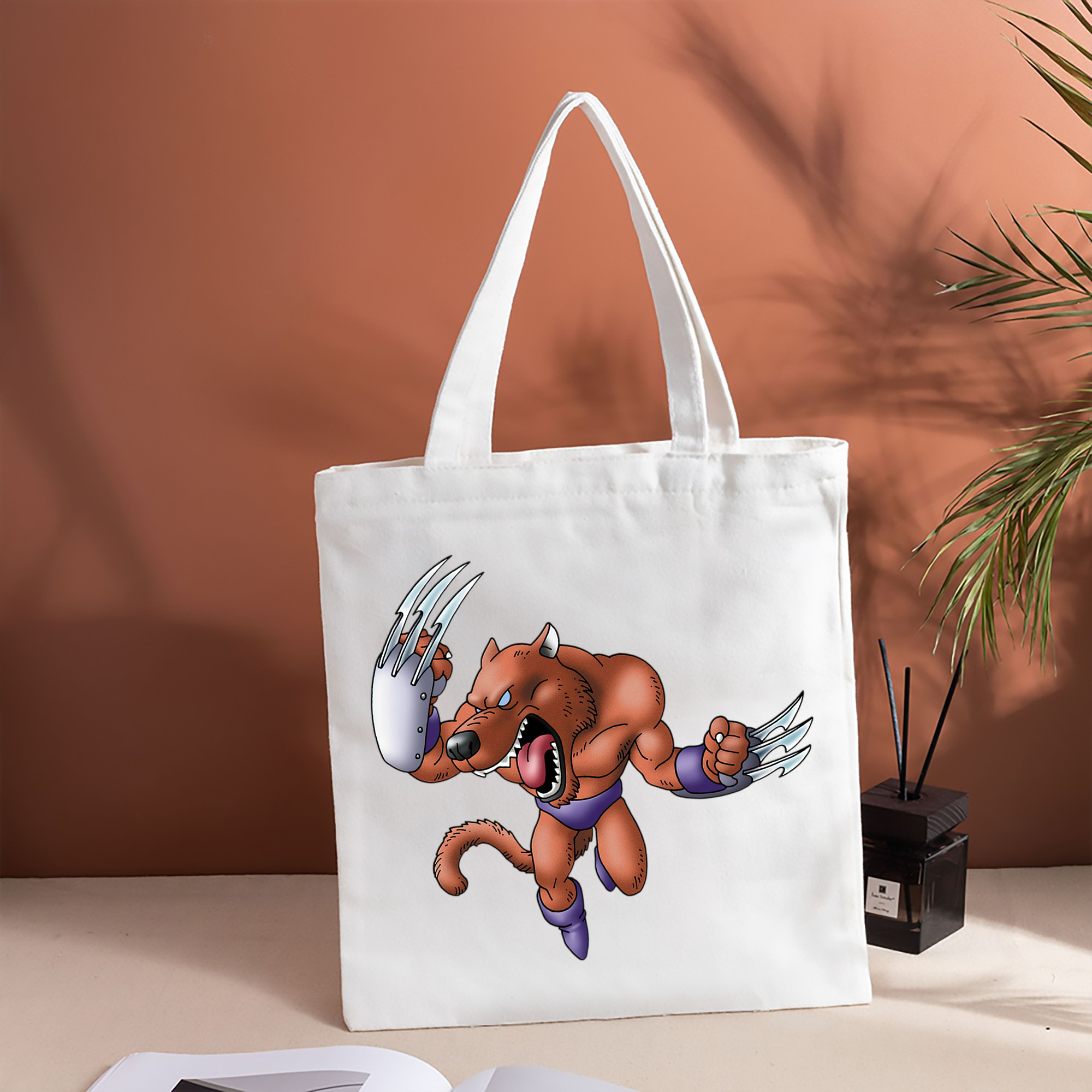 ドラゴンクエスト Doragon Kuesuto Dragon Quest 縦型キャンバス生地手提げバッグ　トートバッグ