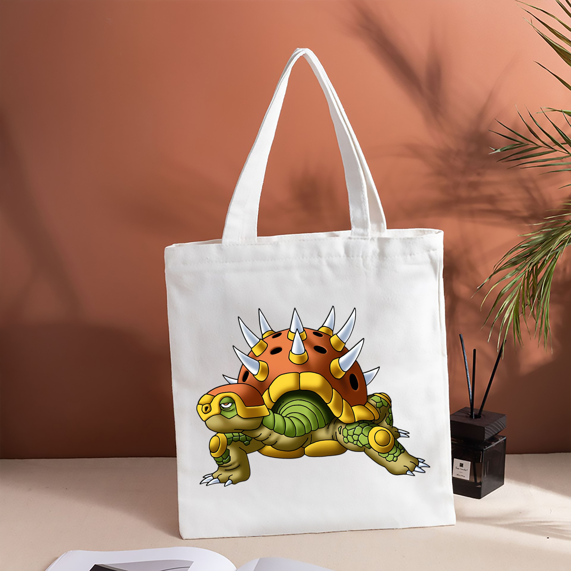 ドラゴンクエスト Doragon Kuesuto Dragon Quest 縦型キャンバス生地手提げバッグ　トートバッグ