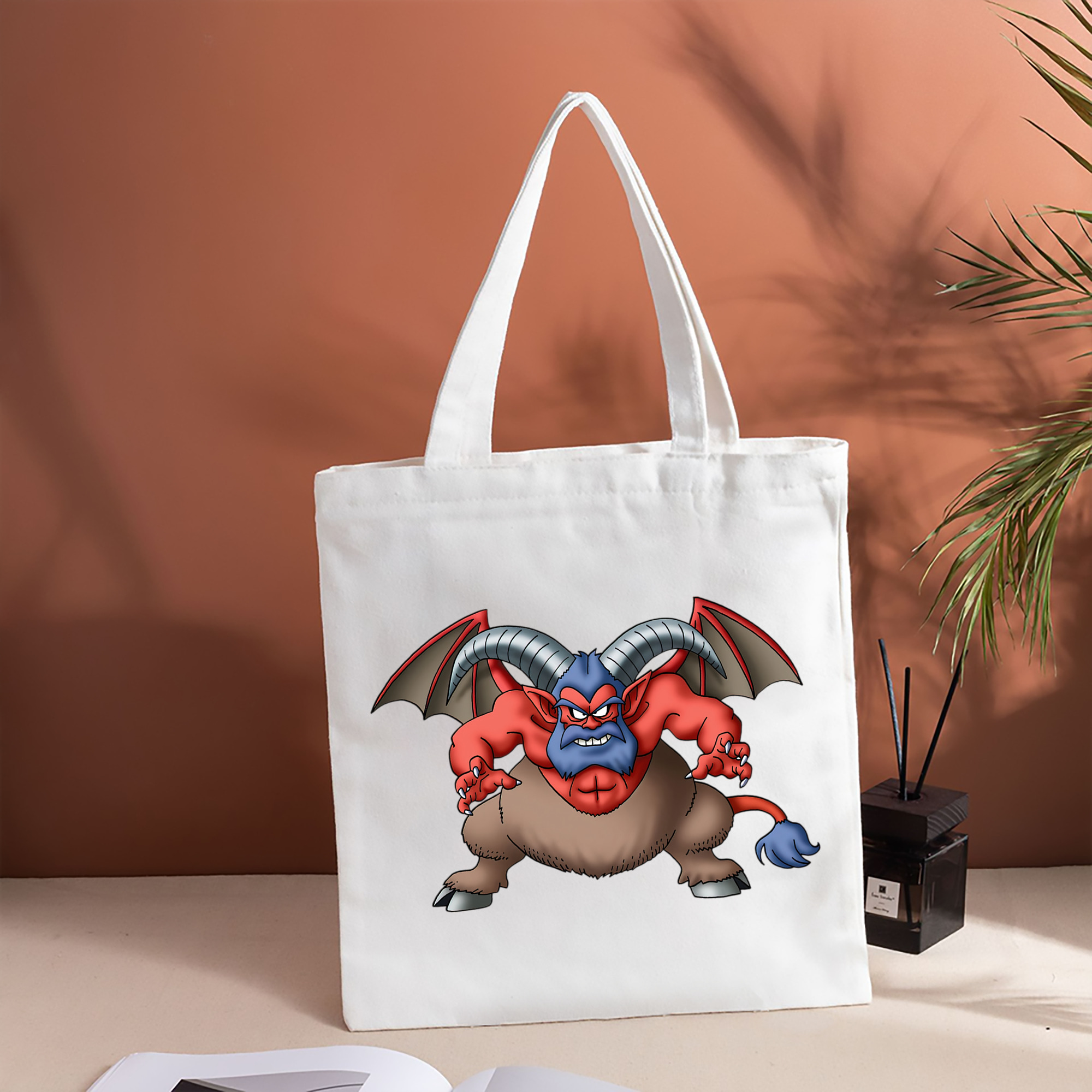 ドラゴンクエスト Doragon Kuesuto Dragon Quest 縦型キャンバス生地手提げバッグ　トートバッグ