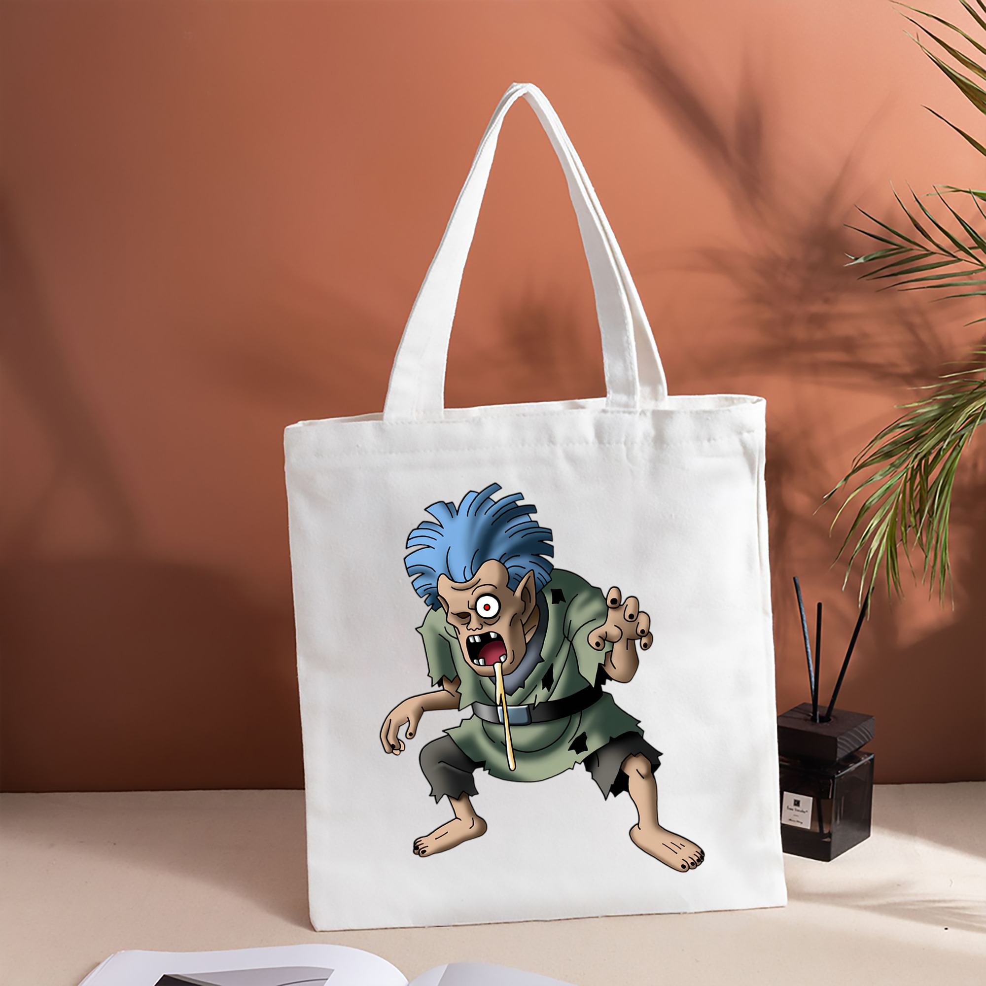 ドラゴンクエスト Doragon Kuesuto Dragon Quest 縦型キャンバス生地手提げバッグ　トートバッグ
