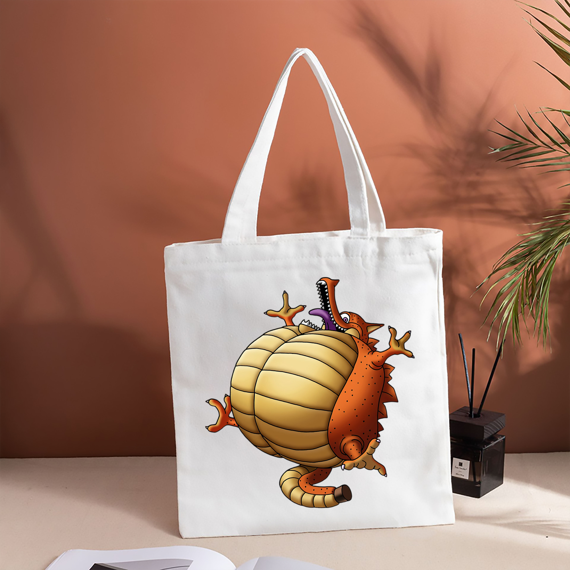 ドラゴンクエスト Doragon Kuesuto Dragon Quest 縦型キャンバス生地手提げバッグ　トートバッグ