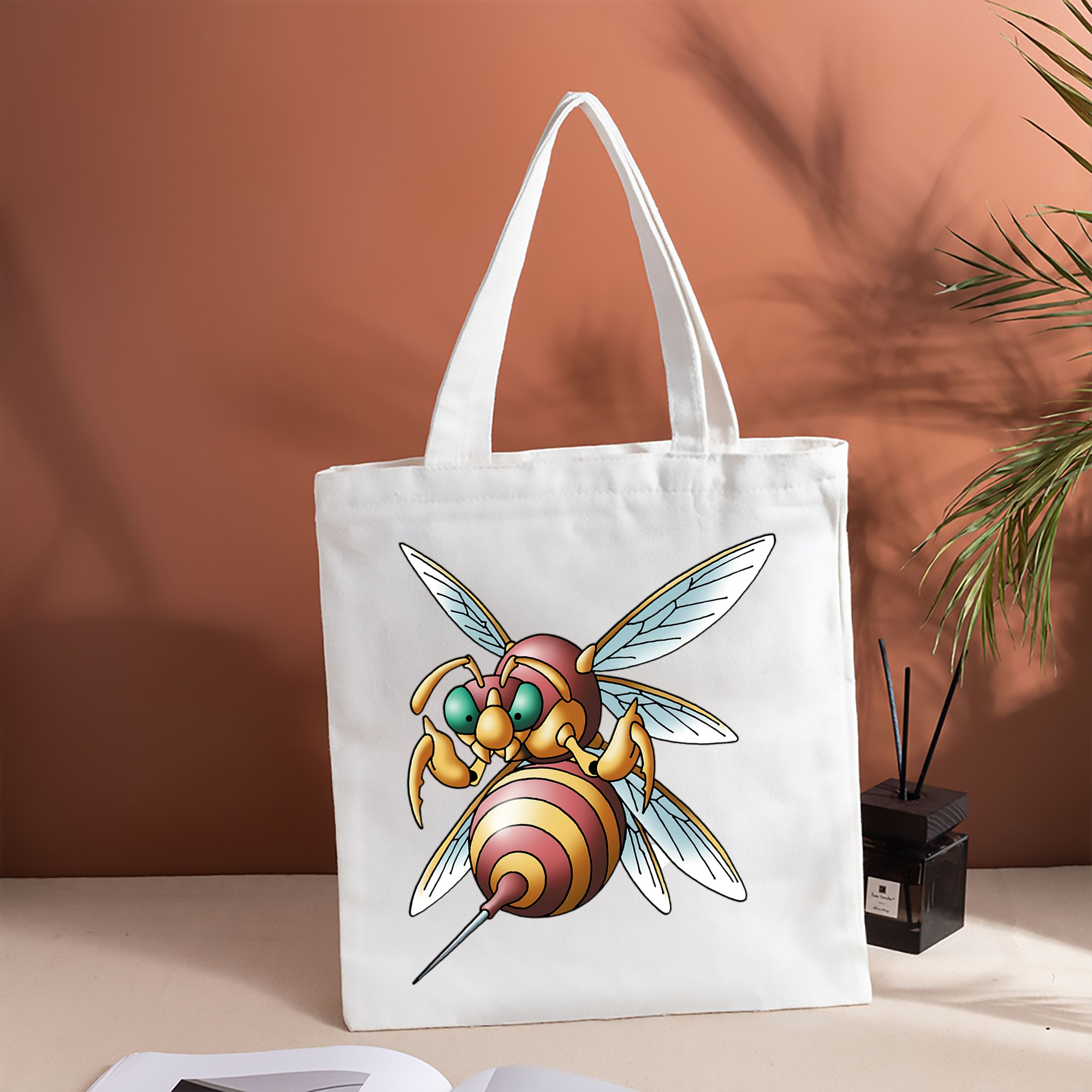 ドラゴンクエスト Doragon Kuesuto Dragon Quest 縦型キャンバス生地手提げバッグ　トートバッグ