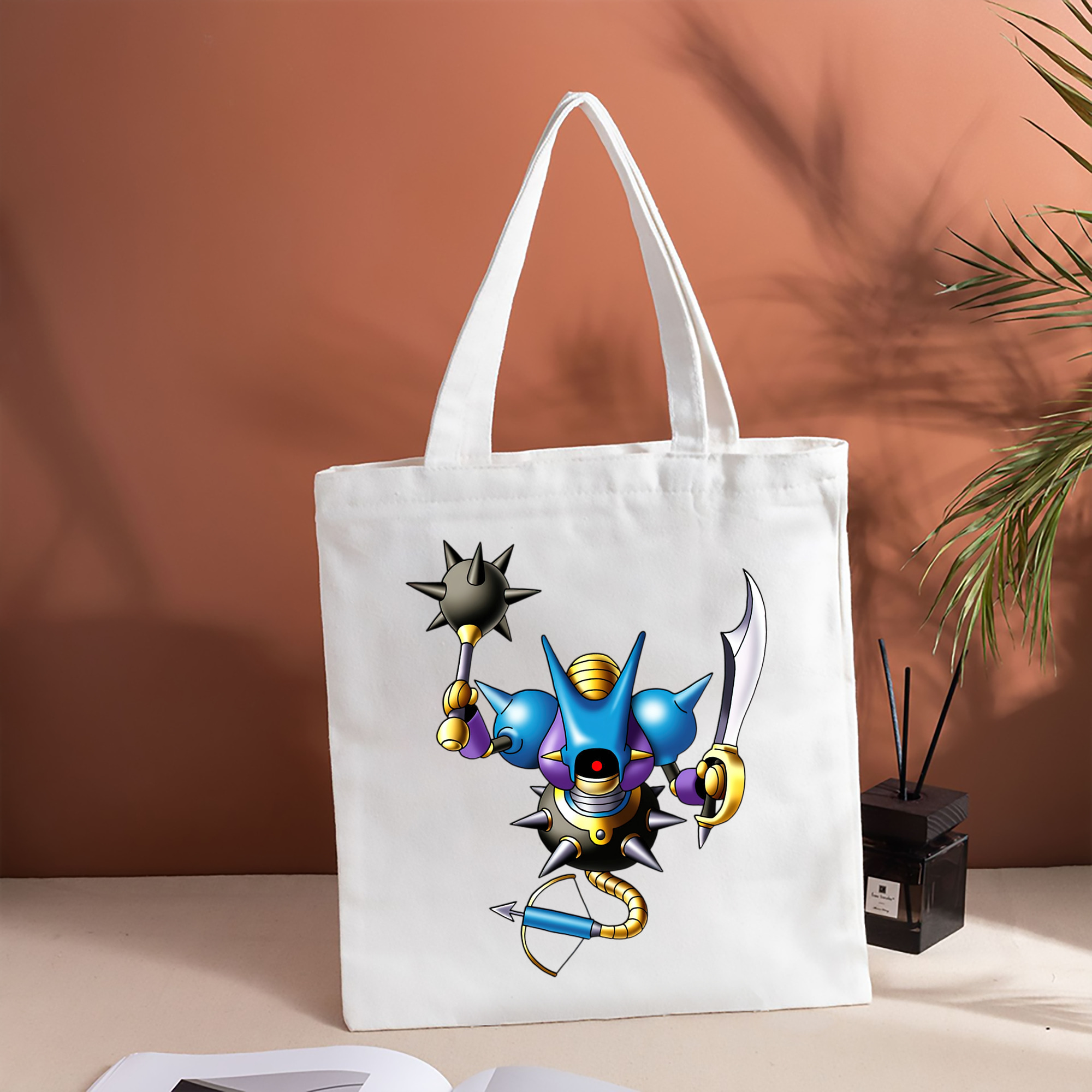 ドラゴンクエスト Doragon Kuesuto Dragon Quest 縦型キャンバス生地手提げバッグ　トートバッグ