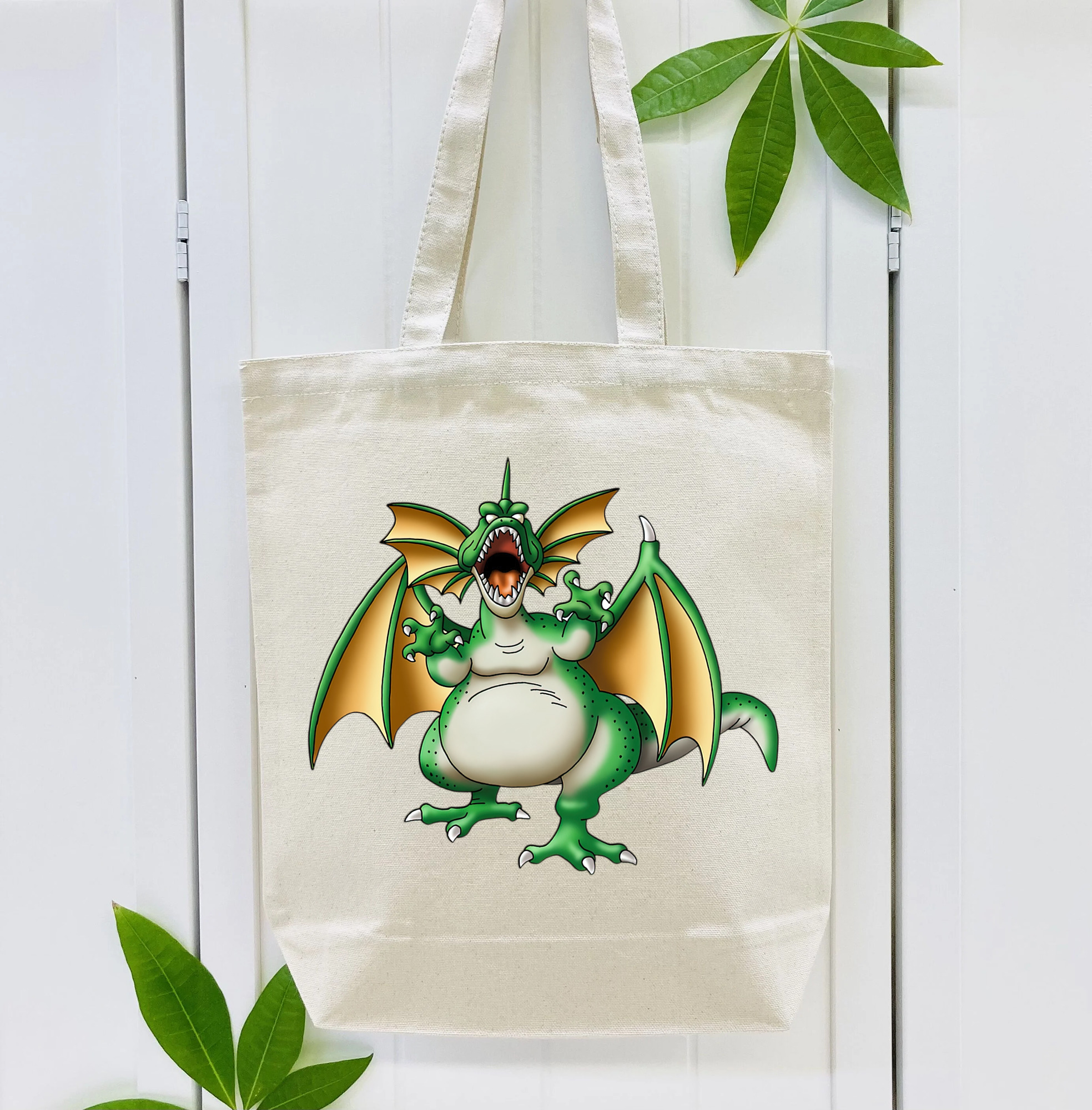 ドラゴンクエスト Doragon Kuesuto Dragon Quest 縦型キャンバス生地手提げバッグ　トートバッグ