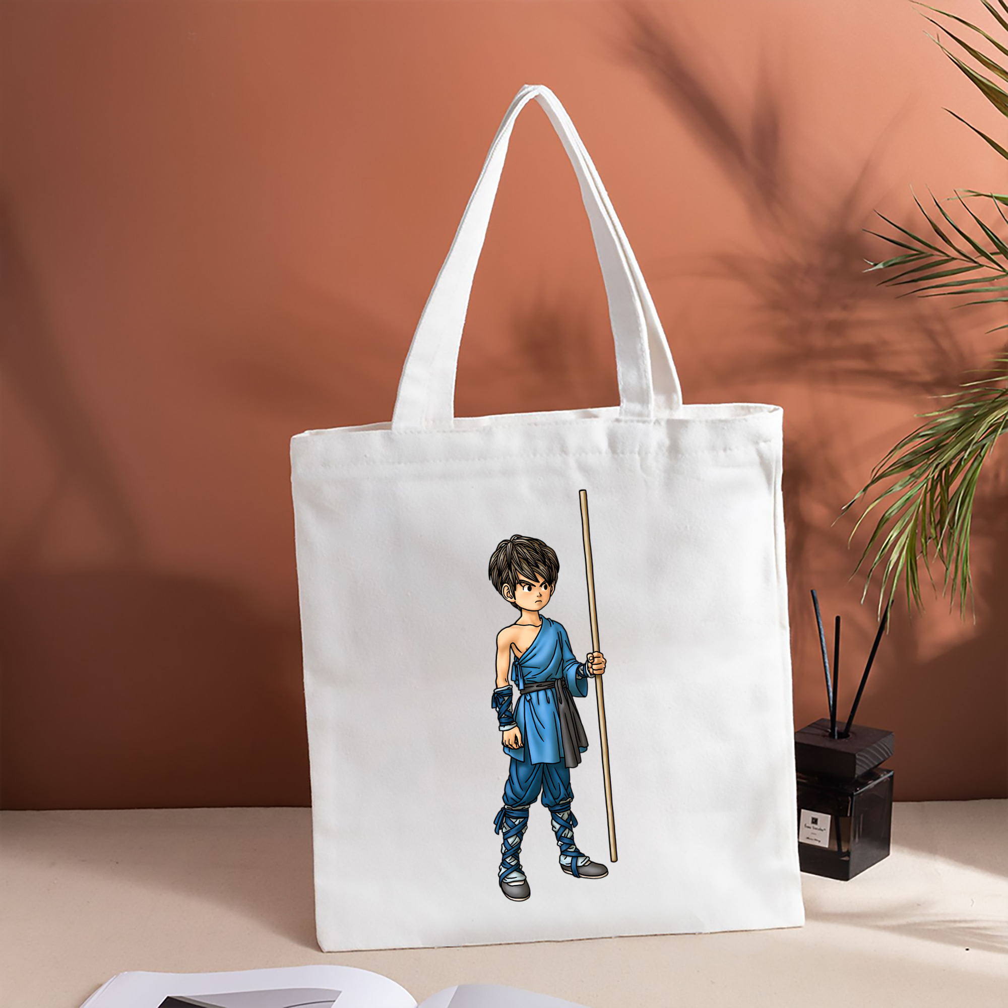 ドラゴンクエスト Doragon Kuesuto Dragon Quest 縦型キャンバス生地手提げバッグ　トートバッグ
