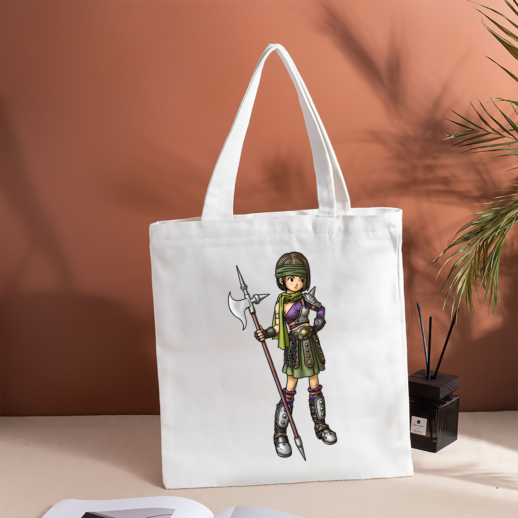 ドラゴンクエスト Doragon Kuesuto Dragon Quest 縦型キャンバス生地手提げバッグ　トートバッグ