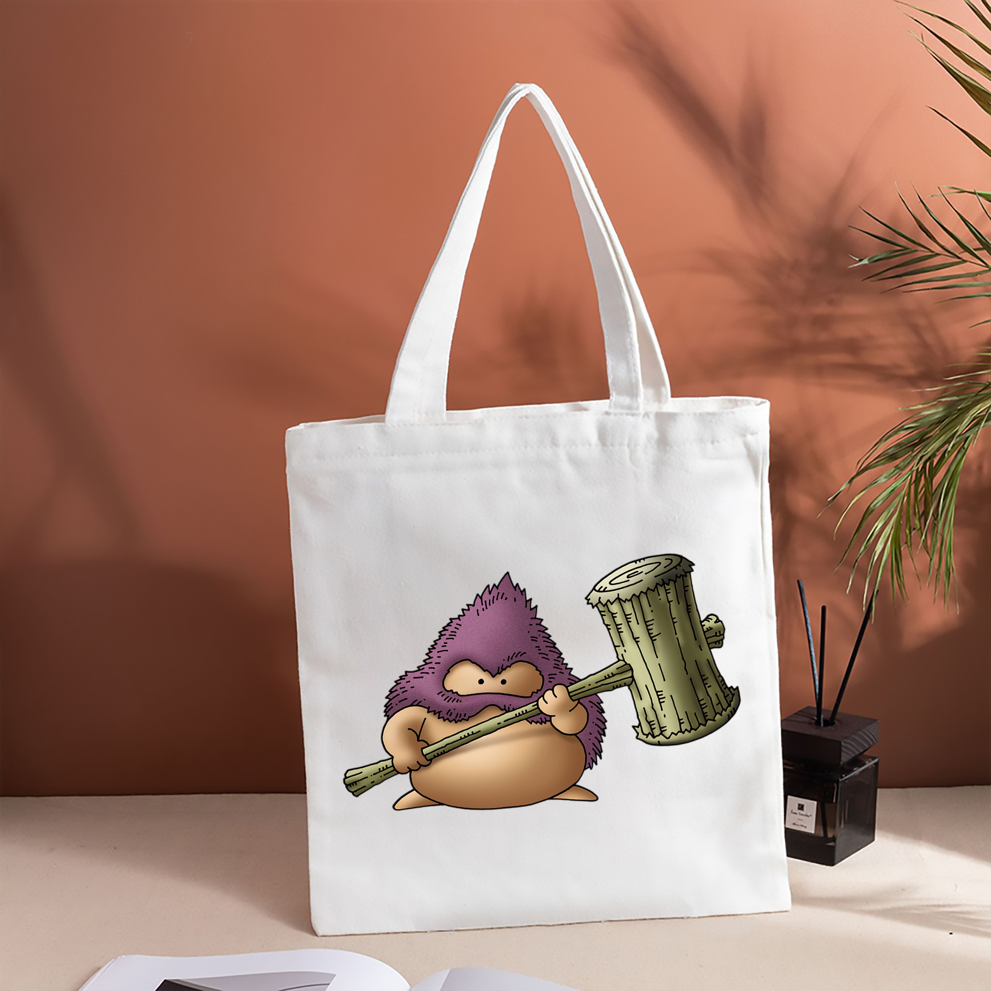 ドラゴンクエスト Doragon Kuesuto Dragon Quest 縦型キャンバス生地手提げバッグ　トートバッグ