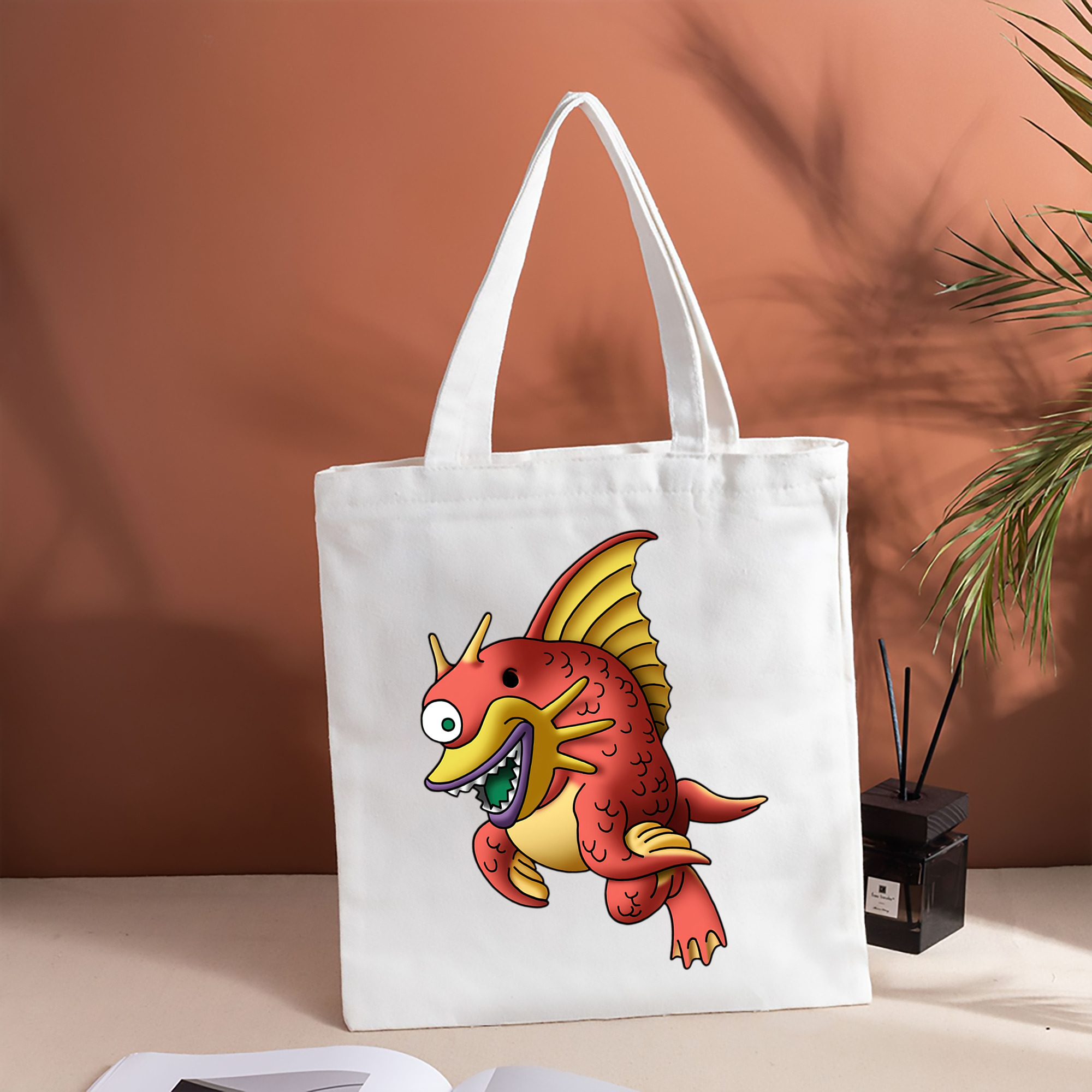 ドラゴンクエスト Doragon Kuesuto Dragon Quest 縦型キャンバス生地手提げバッグ　トートバッグ