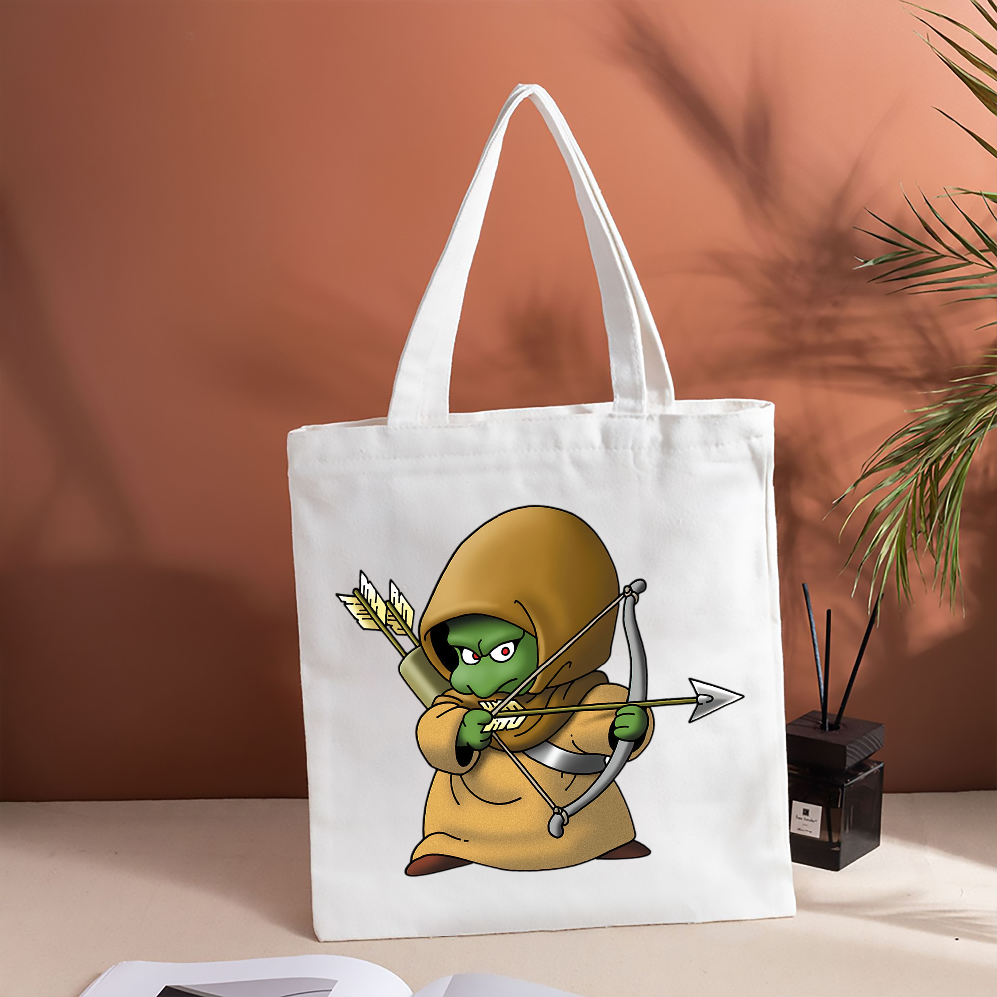ドラゴンクエスト Doragon Kuesuto Dragon Quest 縦型キャンバス生地手提げバッグ　トートバッグ