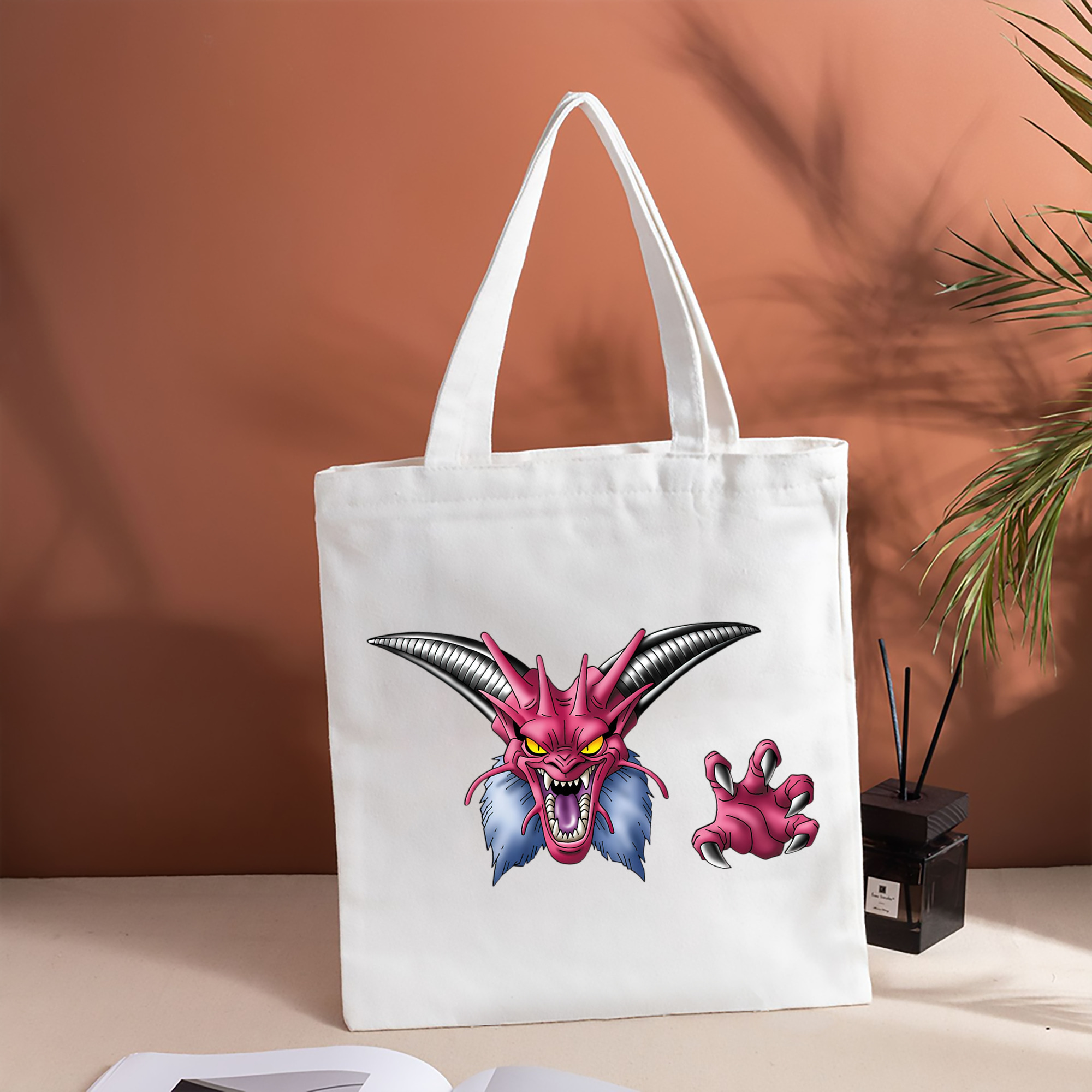 ドラゴンクエスト Doragon Kuesuto Dragon Quest 縦型キャンバス生地手提げバッグ　トートバッグ