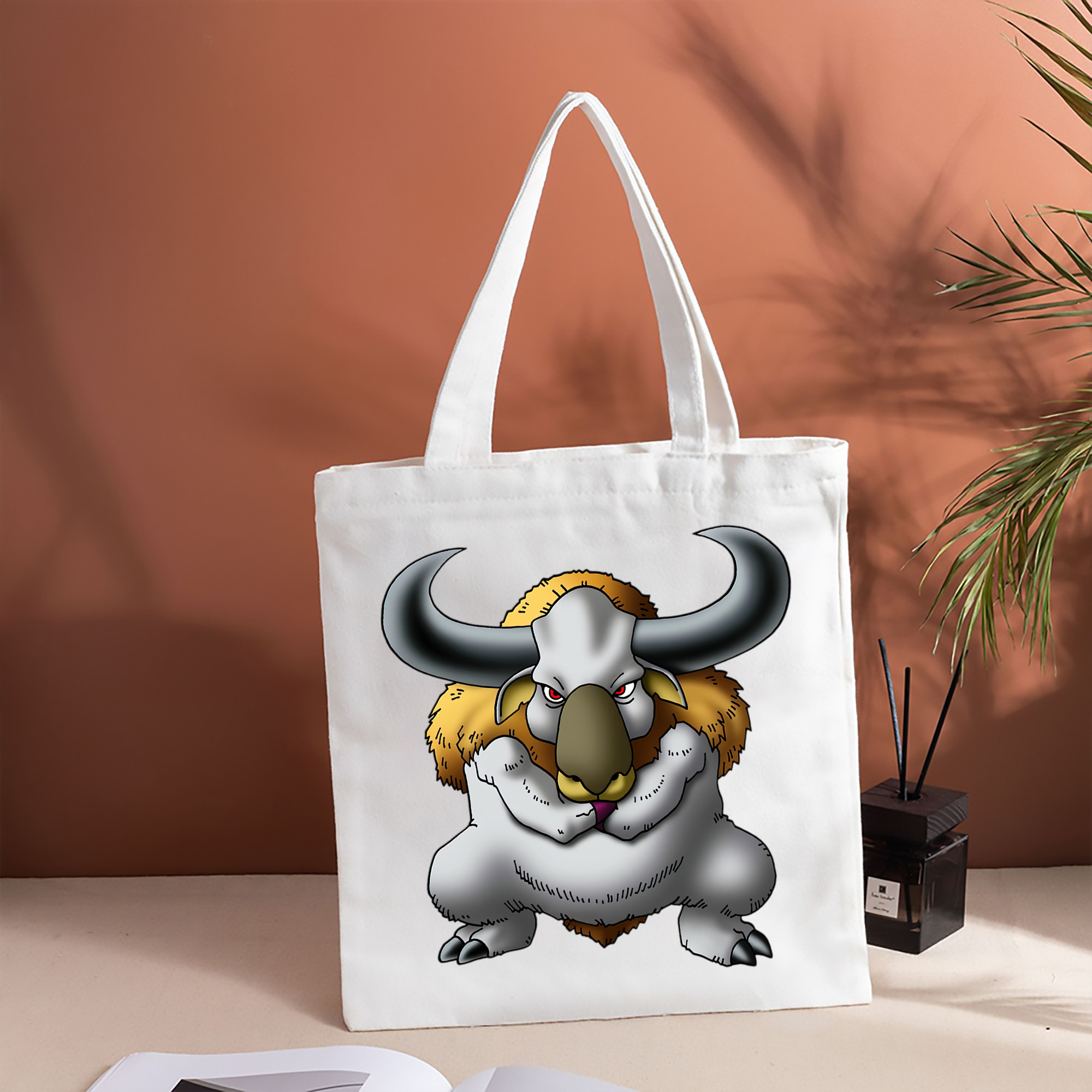 ドラゴンクエスト Doragon Kuesuto Dragon Quest 縦型キャンバス生地手提げバッグ　トートバッグ