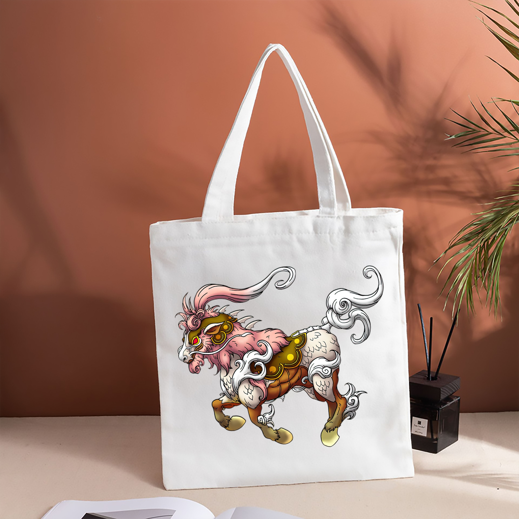 ドラゴンクエスト Doragon Kuesuto Dragon Quest 縦型キャンバス生地手提げバッグ　トートバッグ