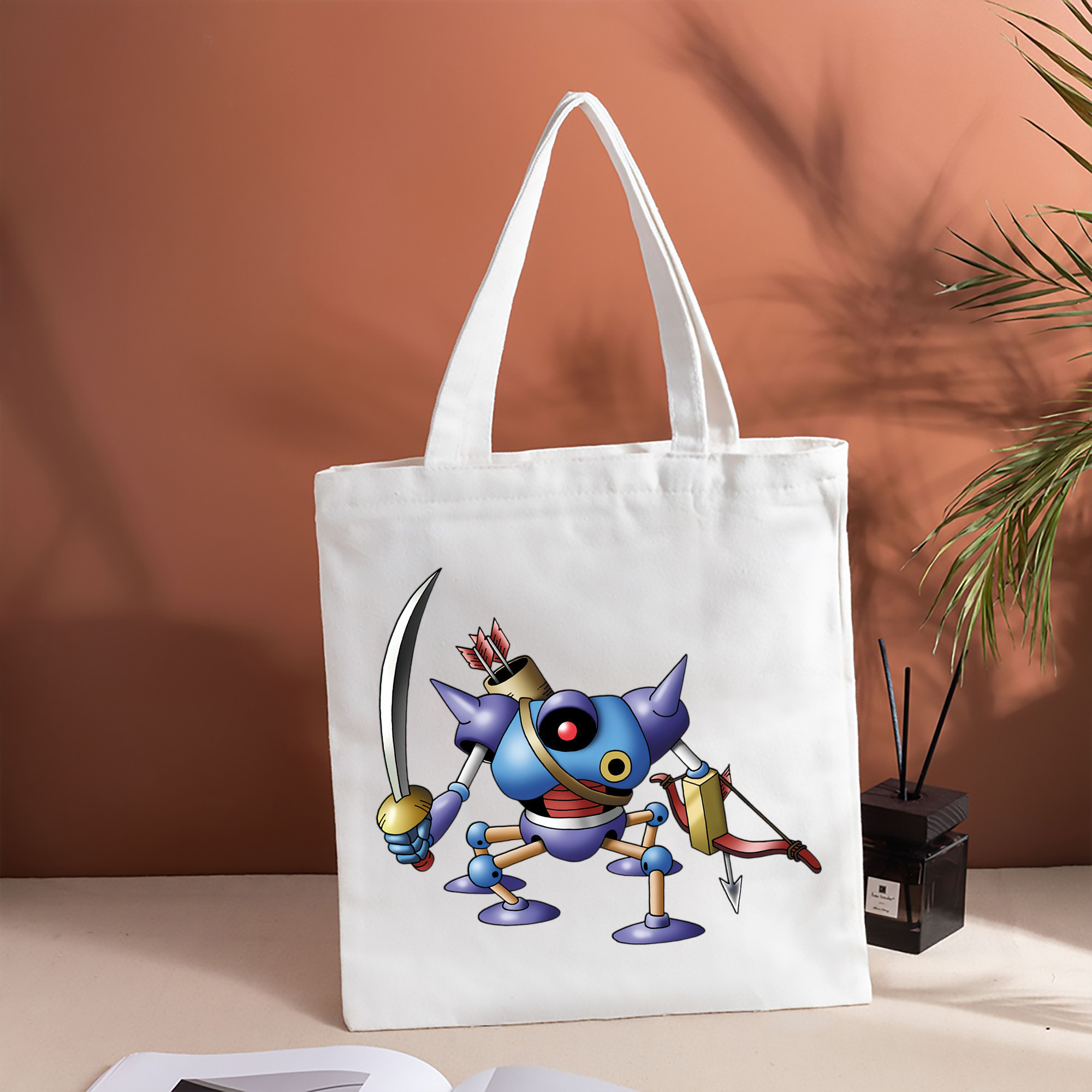 ドラゴンクエスト Doragon Kuesuto Dragon Quest 縦型キャンバス生地手提げバッグ　トートバッグ