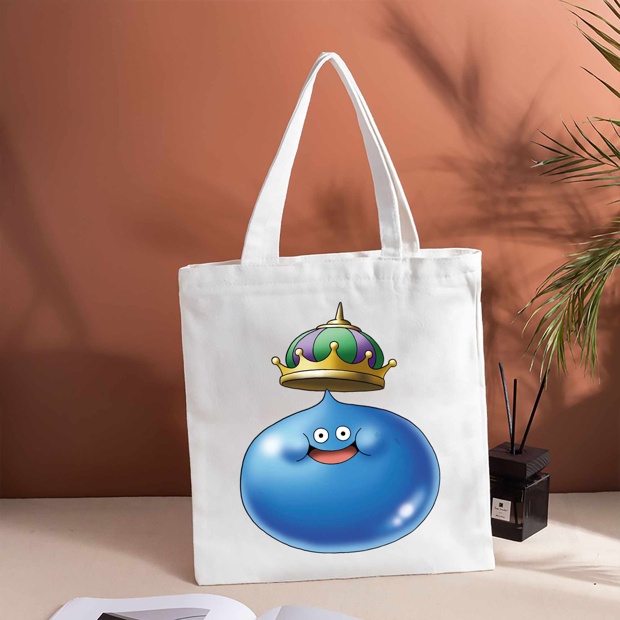 ドラゴンクエスト Doragon Kuesuto Dragon Quest 縦型キャンバス生地手提げバッグ　トートバッグ