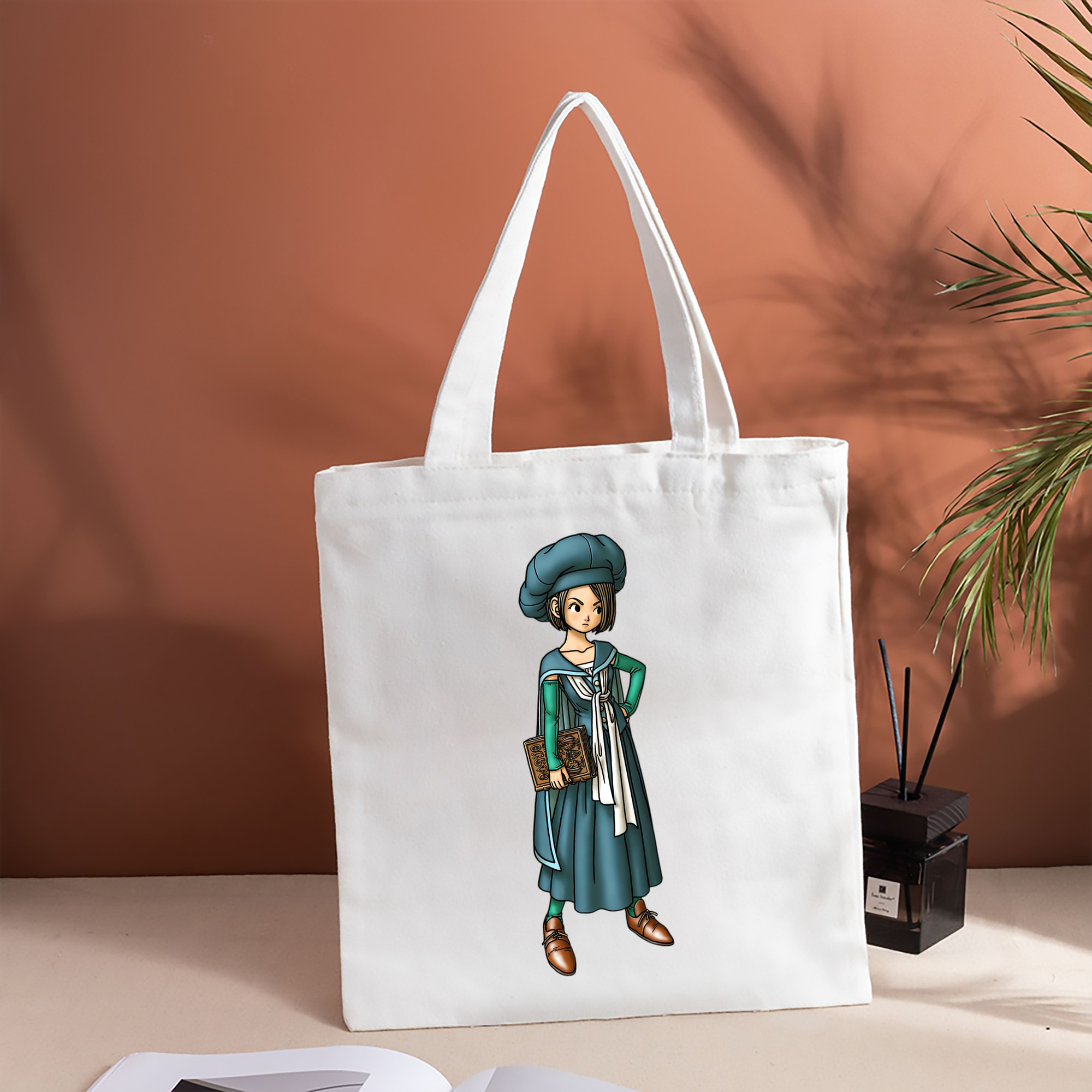 ドラゴンクエスト Doragon Kuesuto Dragon Quest 縦型キャンバス生地手提げバッグ　トートバッグ