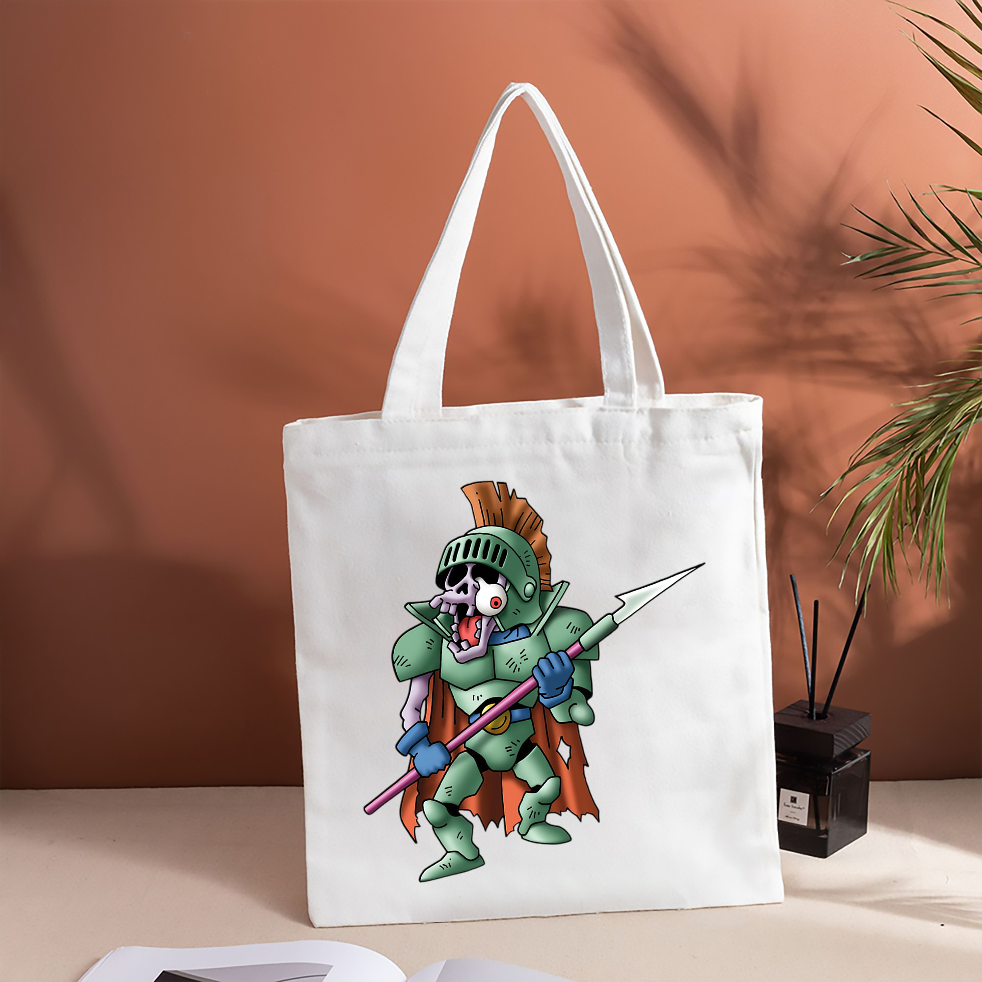 ドラゴンクエスト Doragon Kuesuto Dragon Quest 縦型キャンバス生地手提げバッグ　トートバッグ