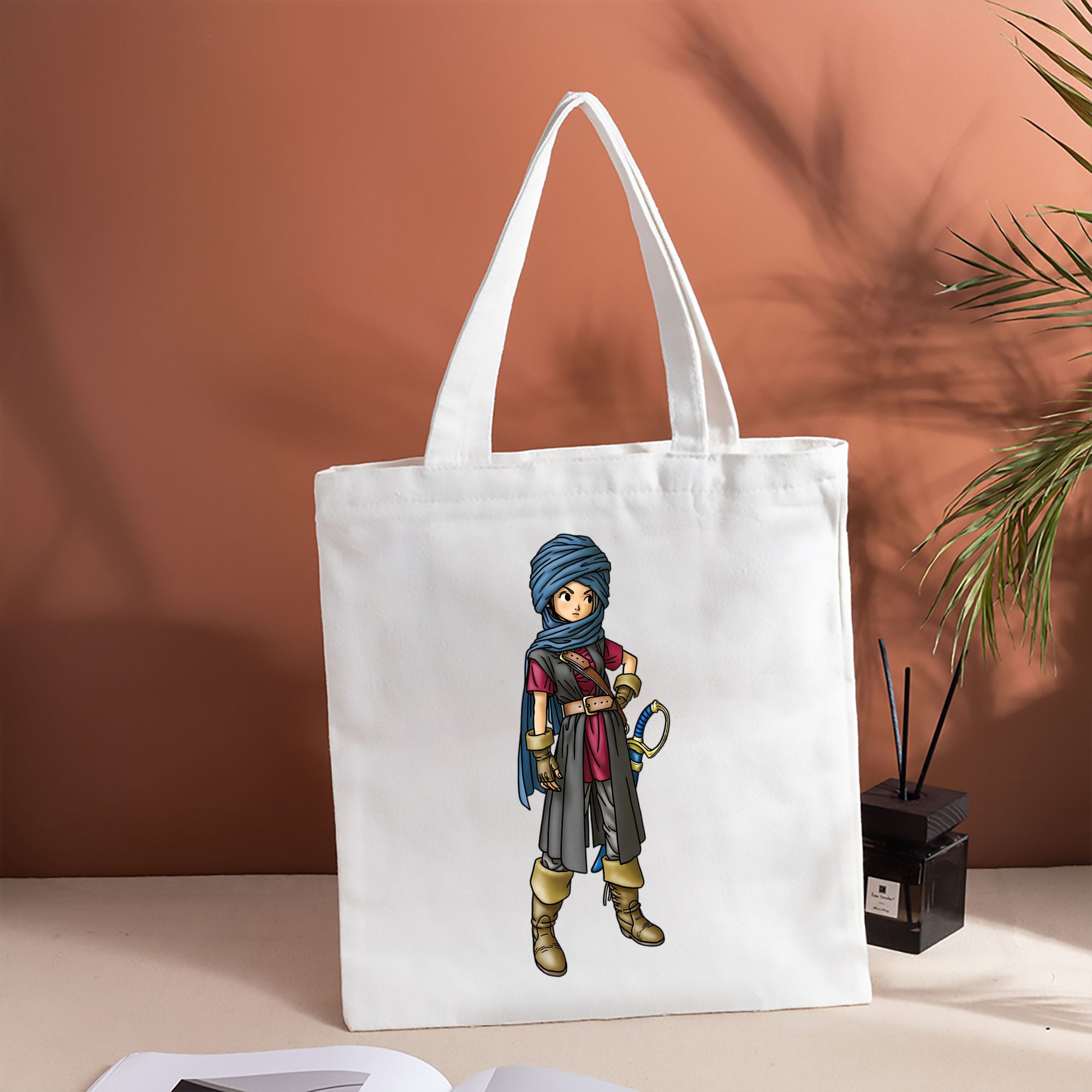 ドラゴンクエスト Doragon Kuesuto Dragon Quest 縦型キャンバス生地手提げバッグ　トートバッグ