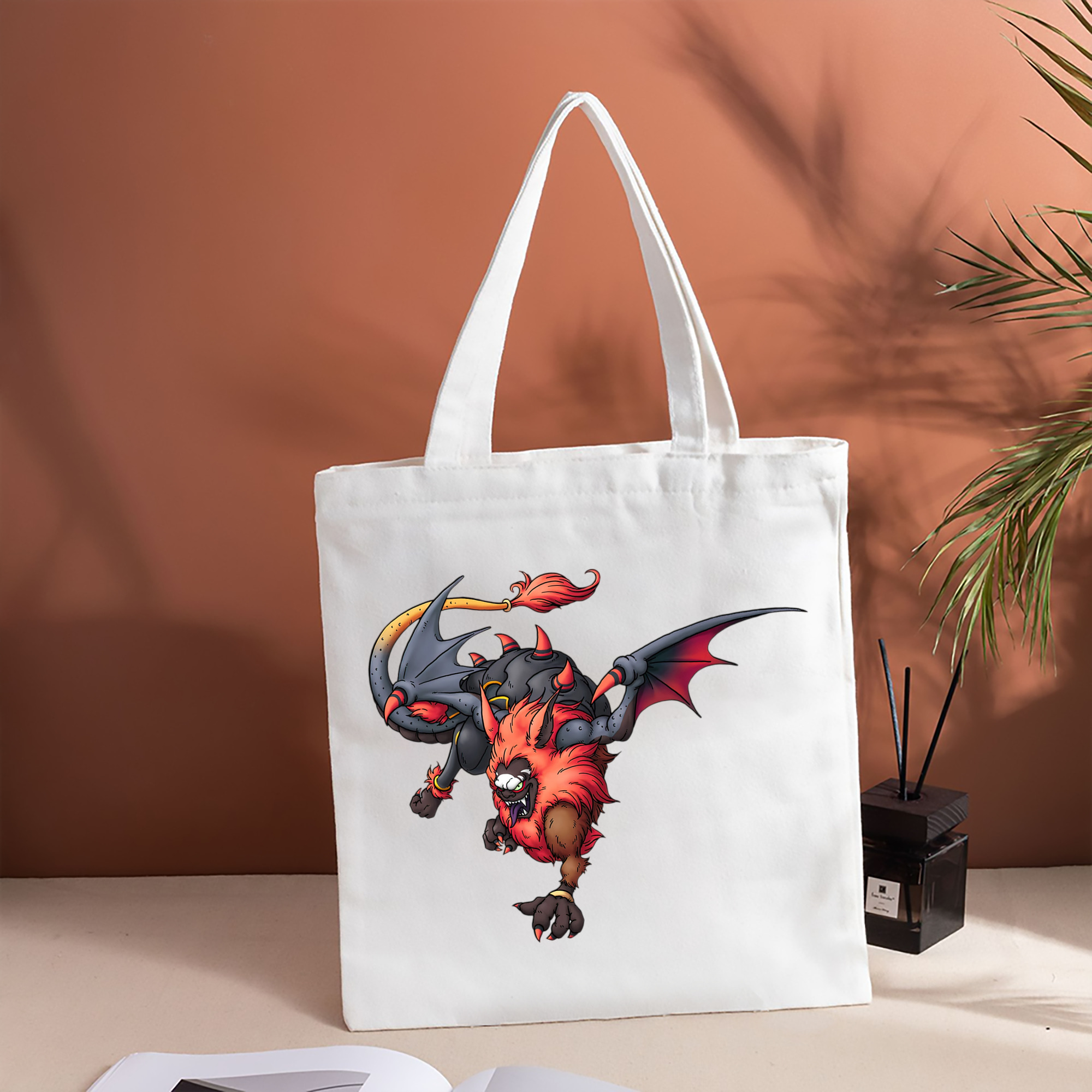 ドラゴンクエスト Doragon Kuesuto Dragon Quest 縦型キャンバス生地手提げバッグ　トートバッグ