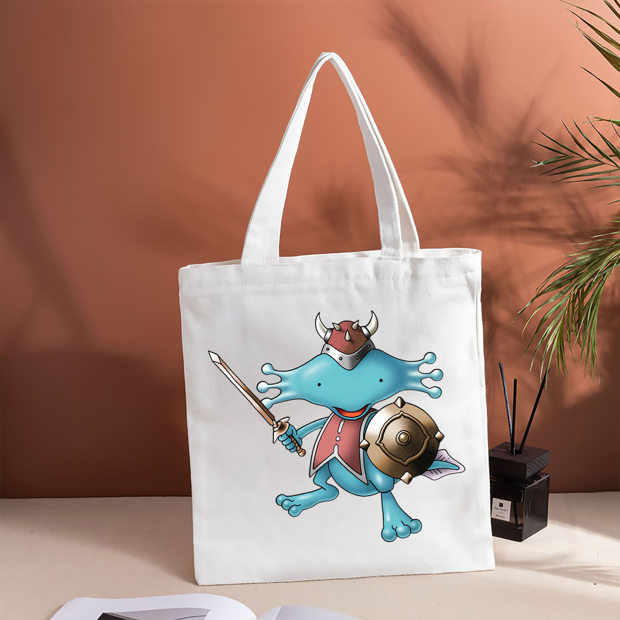 ドラゴンクエスト Doragon Kuesuto Dragon Quest 縦型キャンバス生地手提げバッグ　トートバッグ