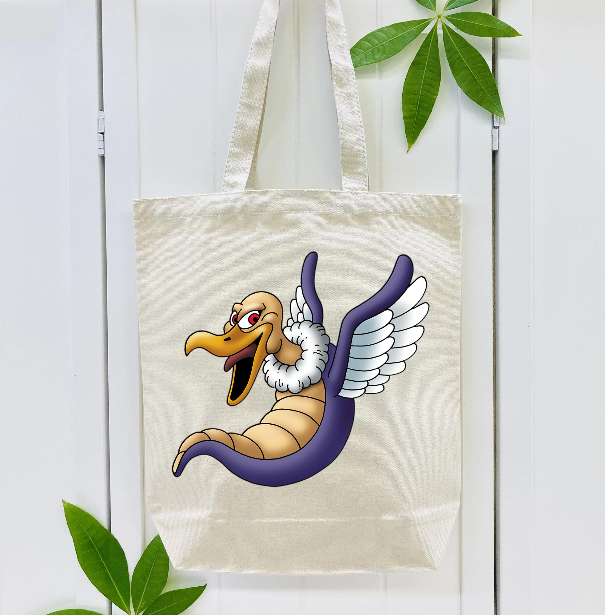 ドラゴンクエスト Doragon Kuesuto Dragon Quest 縦型キャンバス生地手提げバッグ　トートバッグ