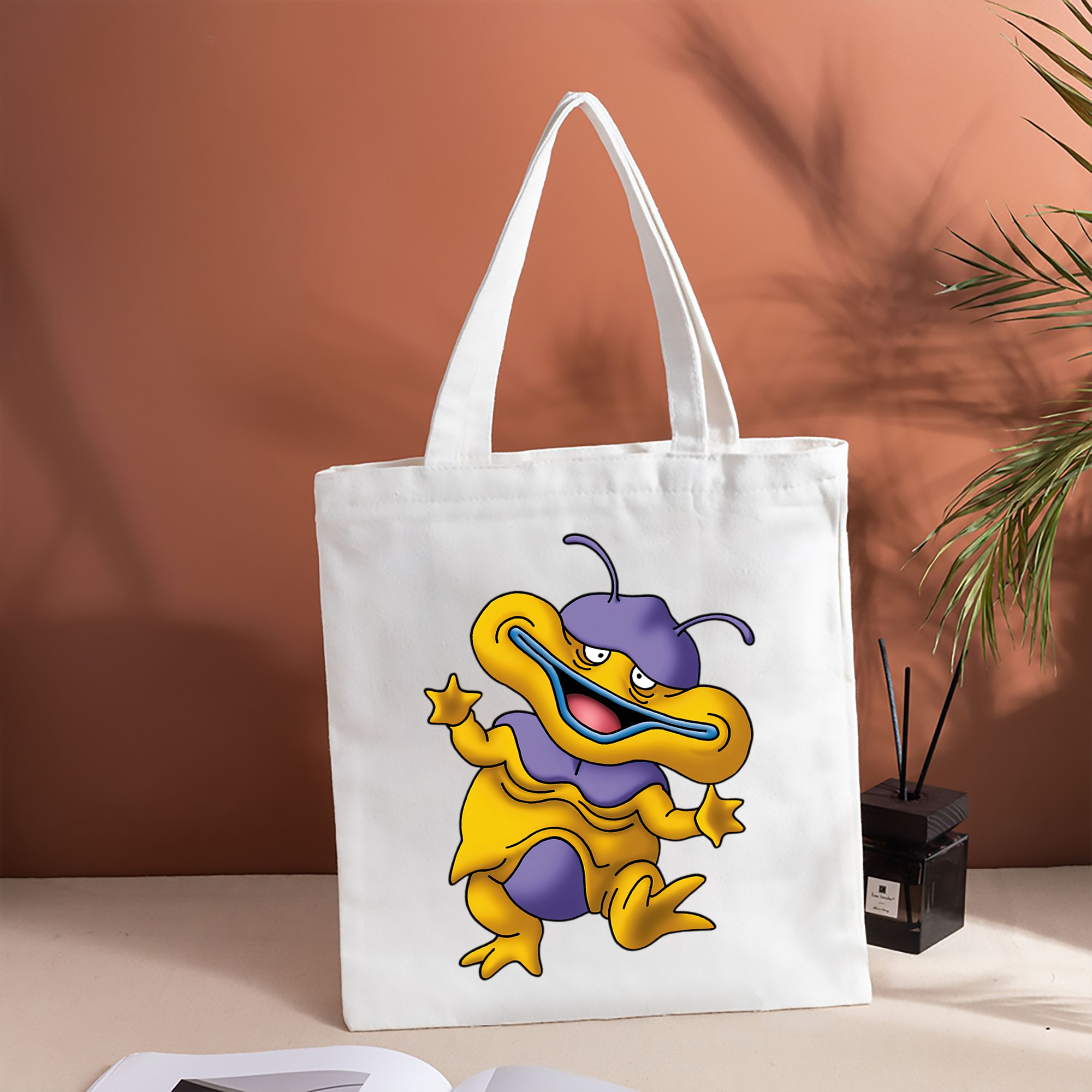 ドラゴンクエスト Doragon Kuesuto Dragon Quest 縦型キャンバス生地手提げバッグ　トートバッグ