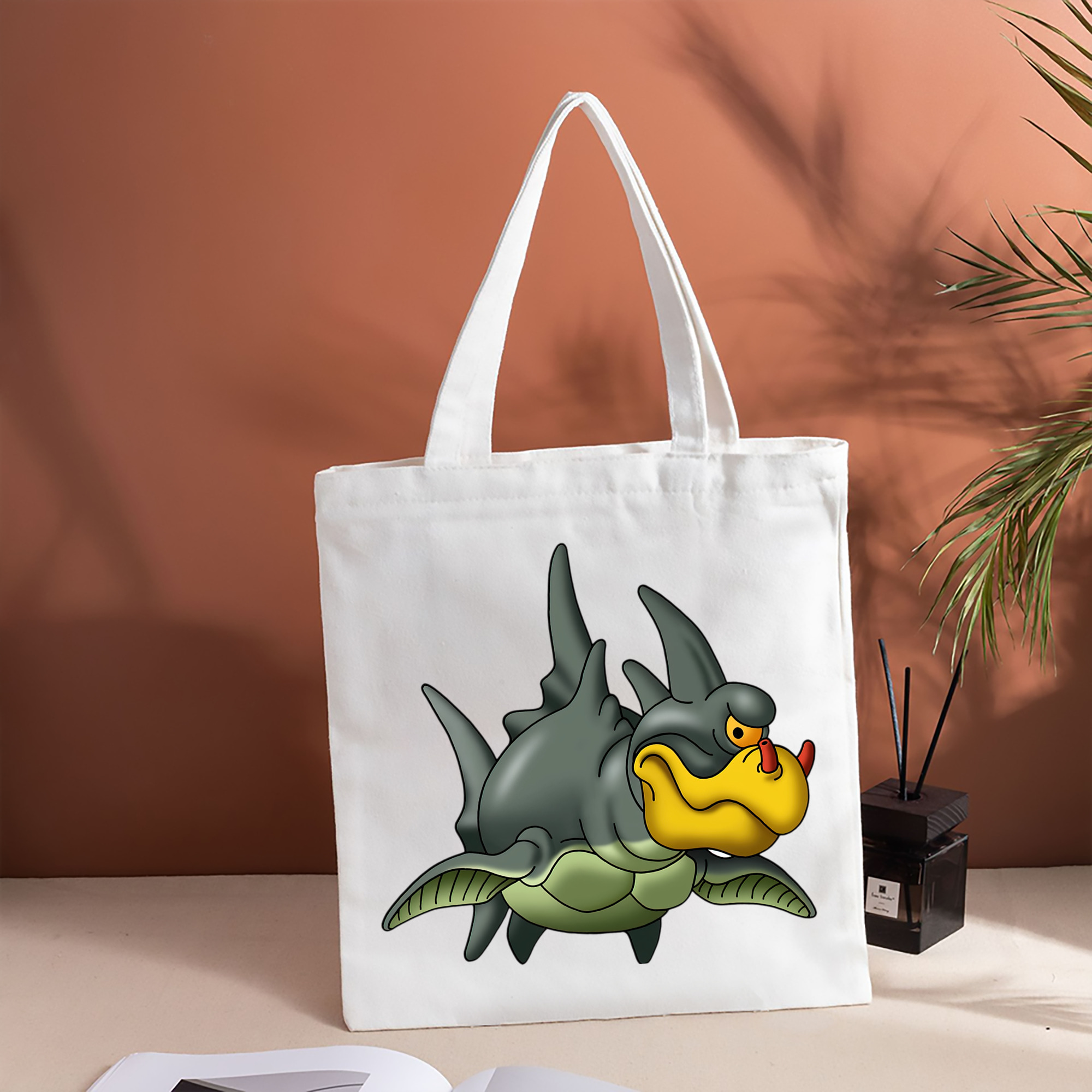 ドラゴンクエスト Doragon Kuesuto Dragon Quest 縦型キャンバス生地手提げバッグ　トートバッグ