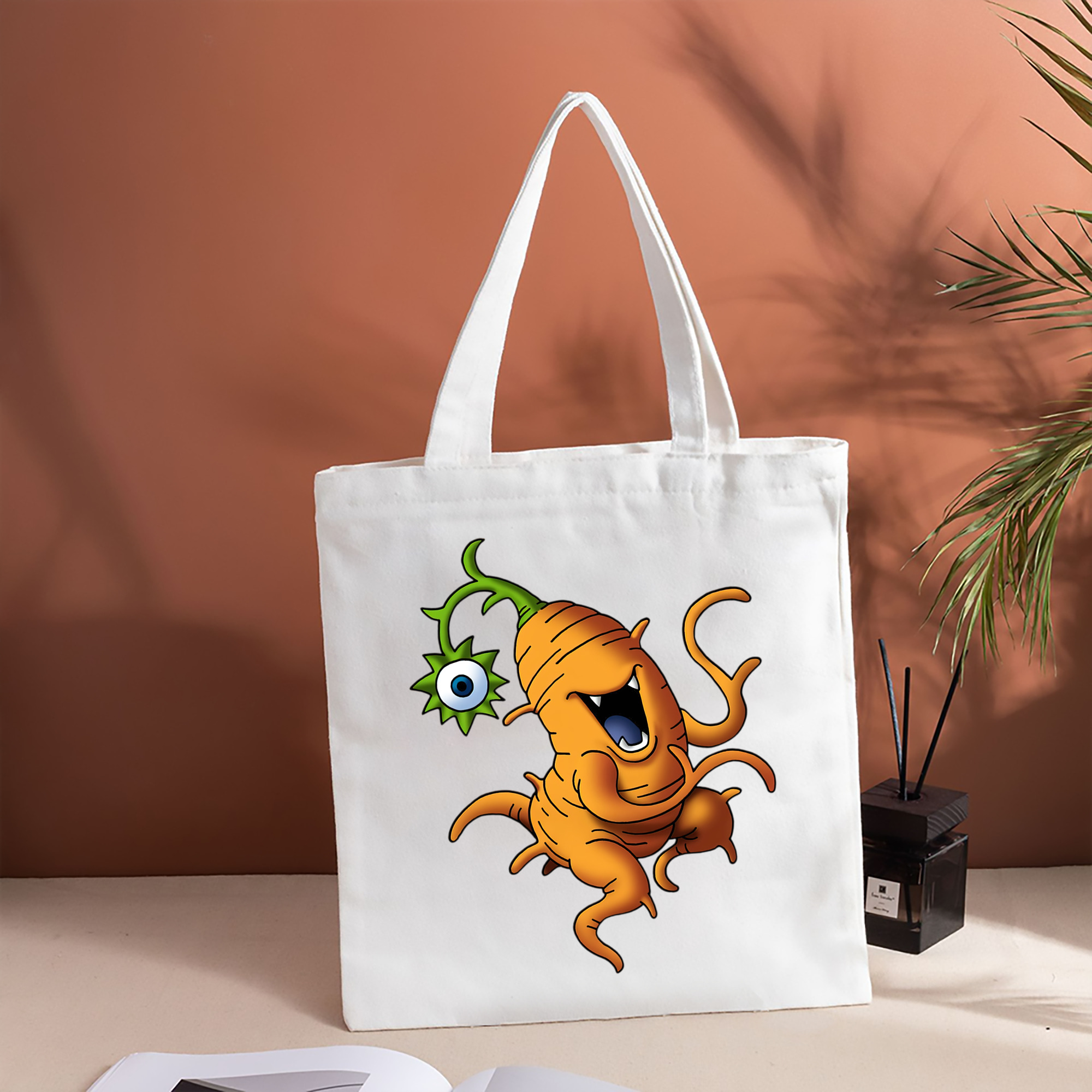 ドラゴンクエスト Doragon Kuesuto Dragon Quest 縦型キャンバス生地手提げバッグ　トートバッグ