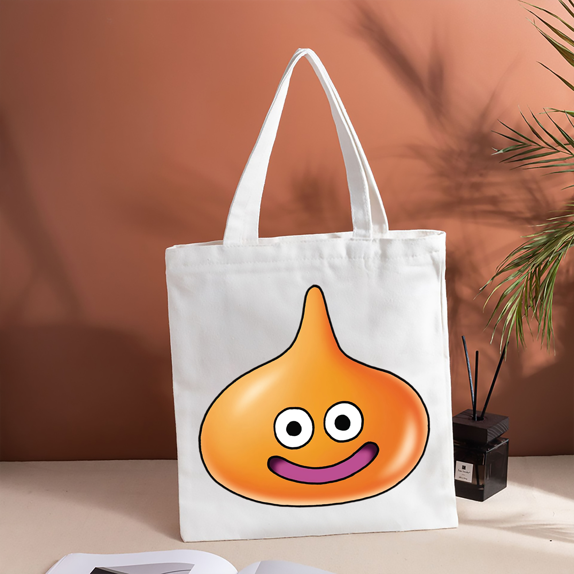 ドラゴンクエスト Doragon Kuesuto Dragon Quest 縦型キャンバス生地手提げバッグ　トートバッグ