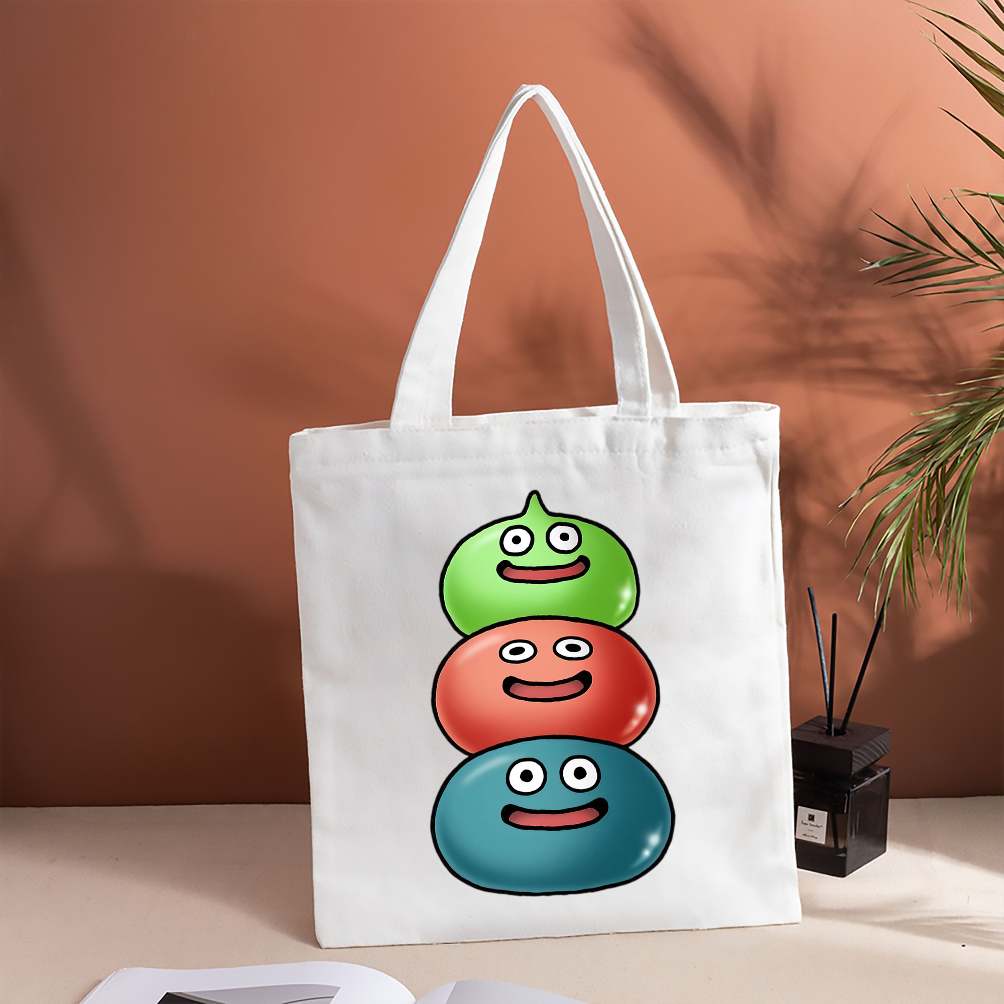 ドラゴンクエスト Doragon Kuesuto Dragon Quest 縦型キャンバス生地手提げバッグ　トートバッグ