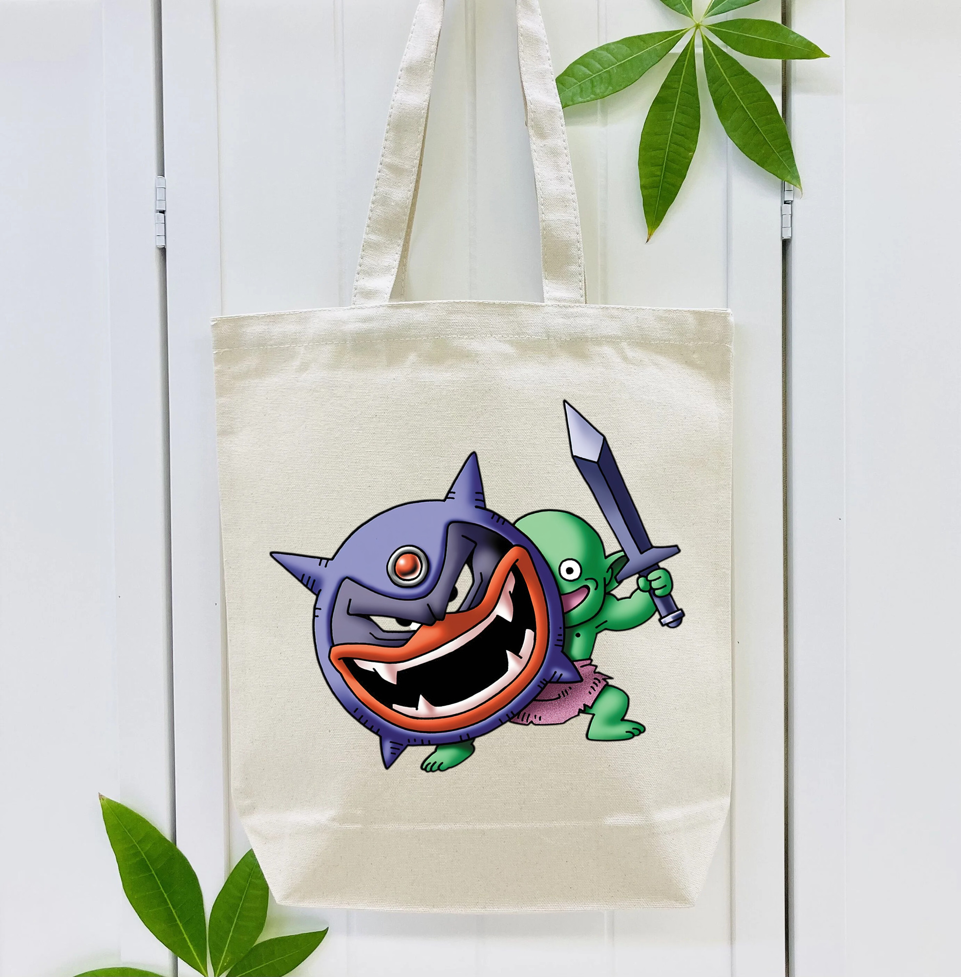 ドラゴンクエスト Doragon Kuesuto Dragon Quest 縦型キャンバス生地手提げバッグ　トートバッグ