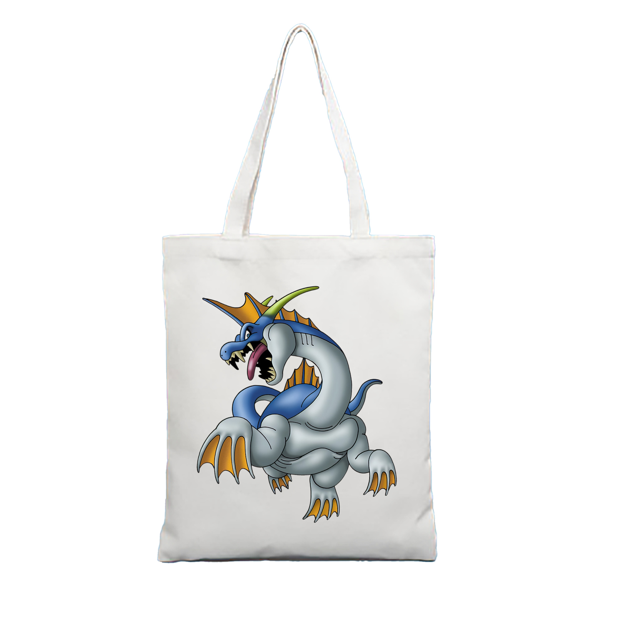 （画像用） ドラゴンクエスト Doragon Kuesuto Dragon Quest 縦型キャンバス生地手提げバッグ　トートバッグ