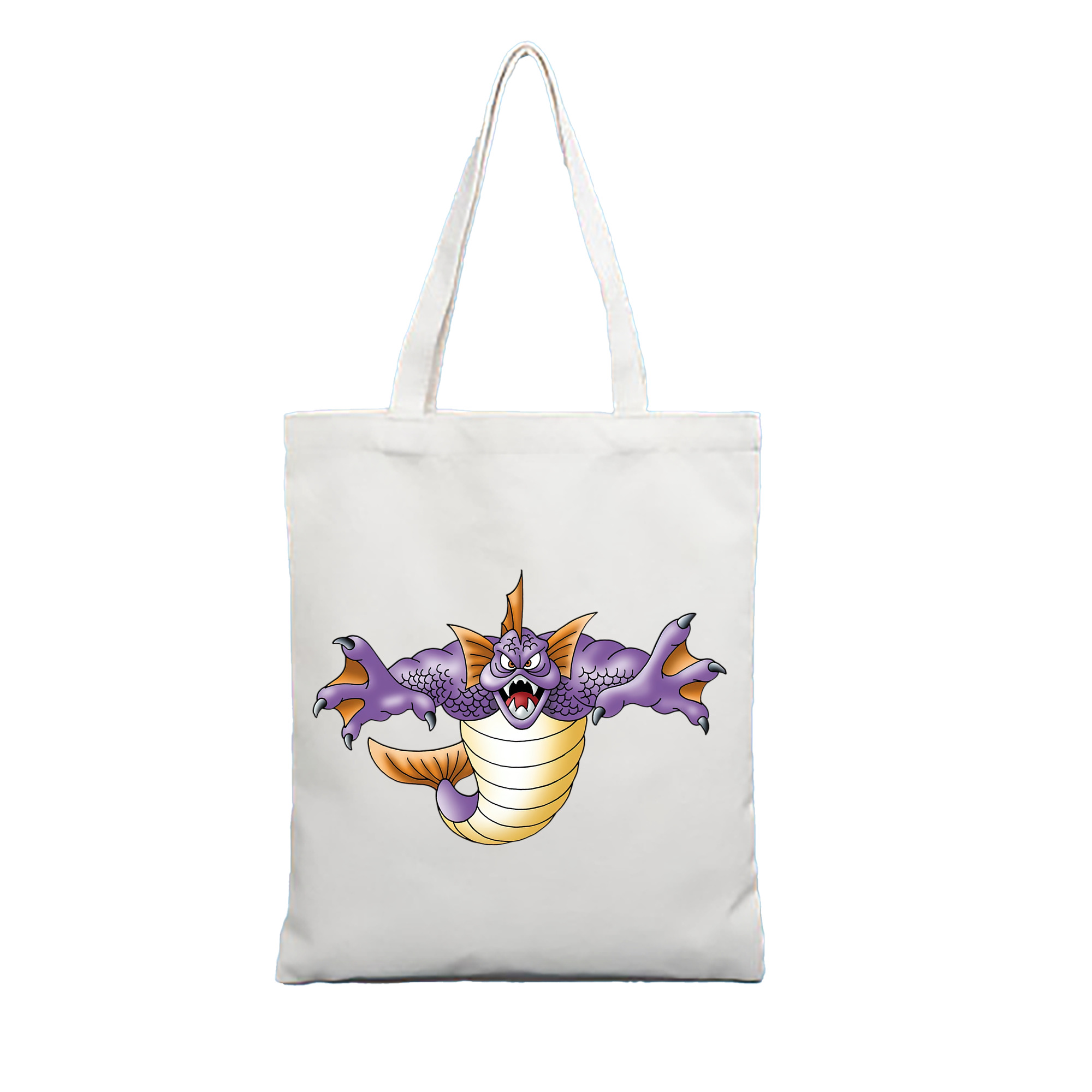 （画像用） ドラゴンクエスト Doragon Kuesuto Dragon Quest 縦型キャンバス生地手提げバッグ　トートバッグ