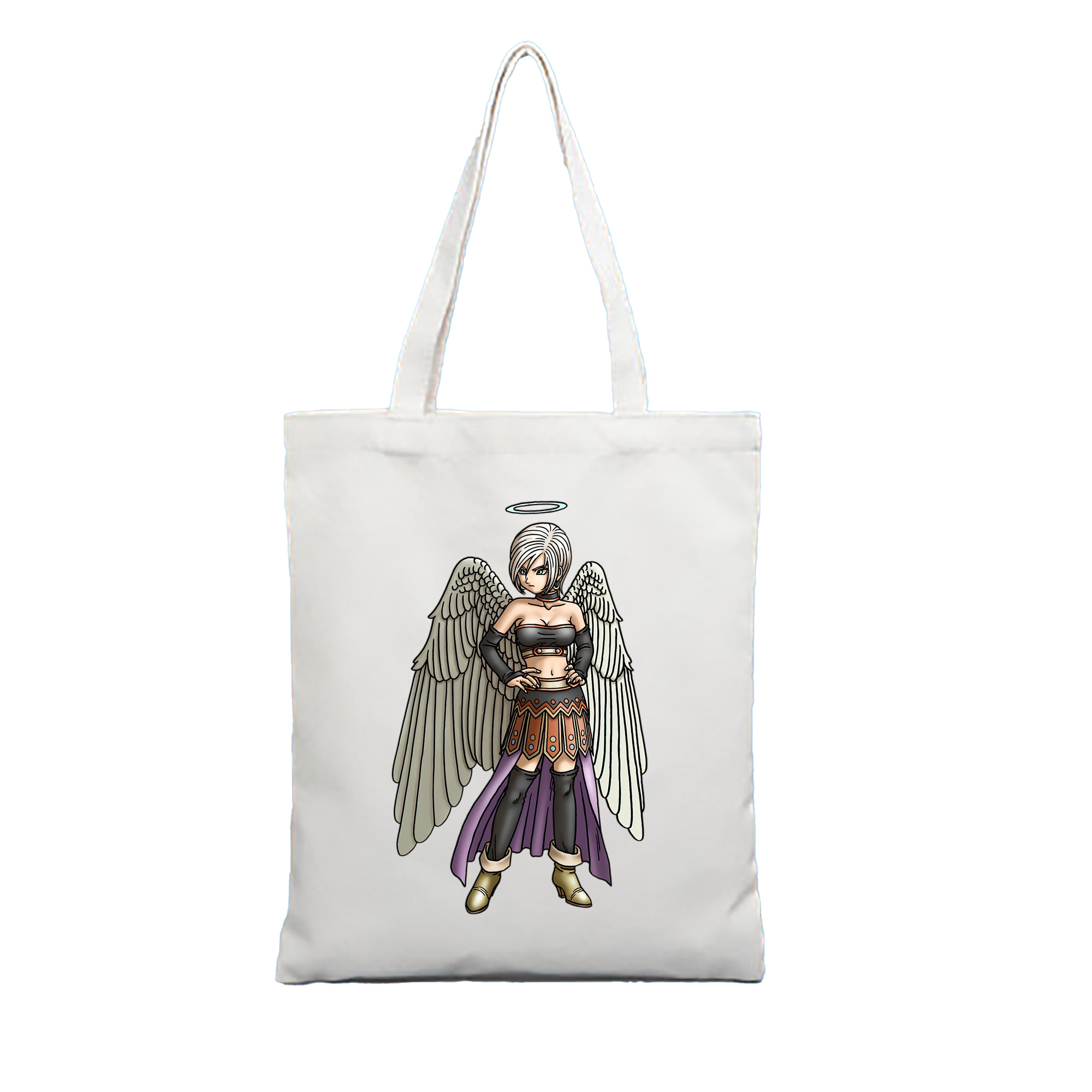（画像用） ドラゴンクエスト Doragon Kuesuto Dragon Quest 縦型キャンバス生地手提げバッグ　トートバッグ