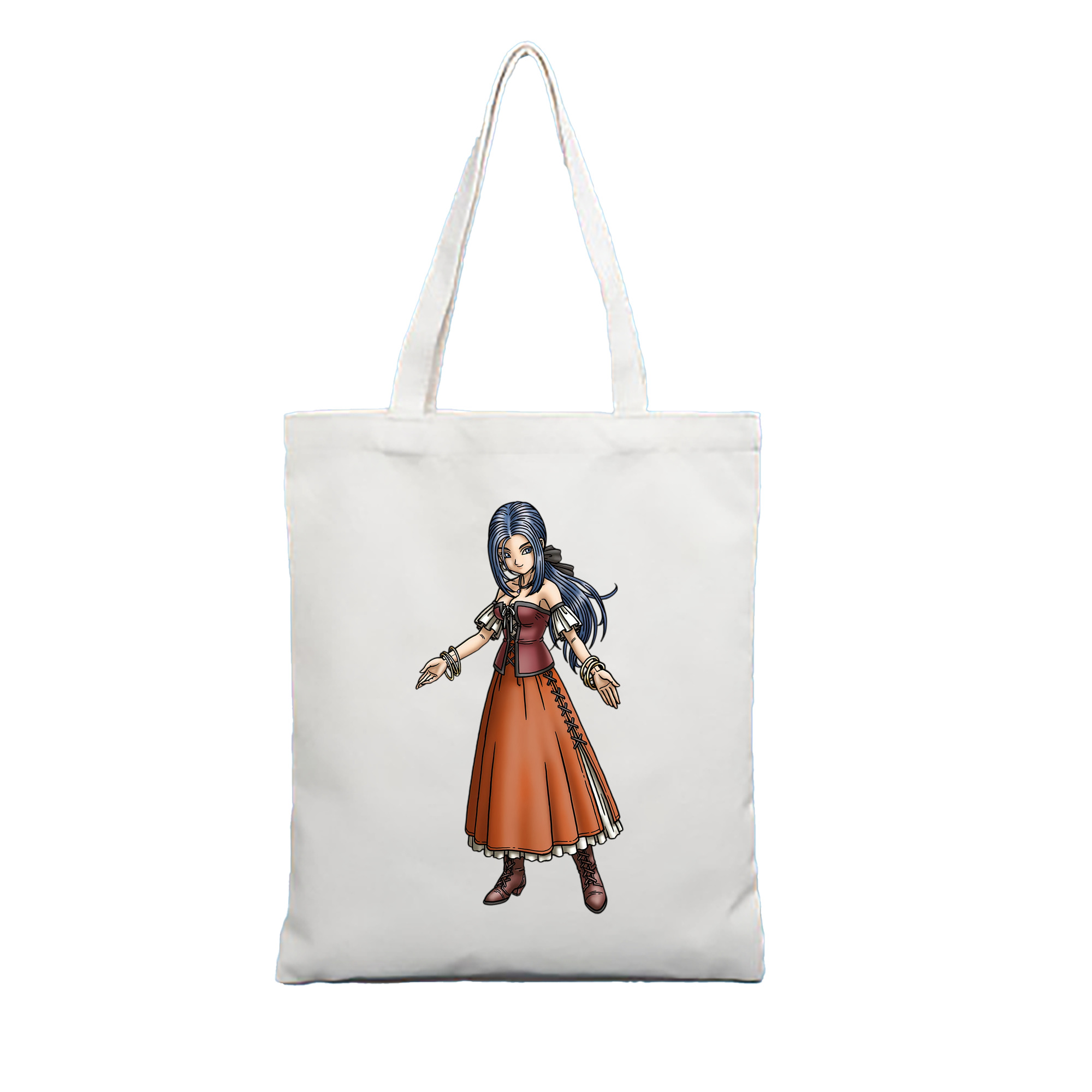 （画像用） ドラゴンクエスト Doragon Kuesuto Dragon Quest 縦型キャンバス生地手提げバッグ　トートバッグ