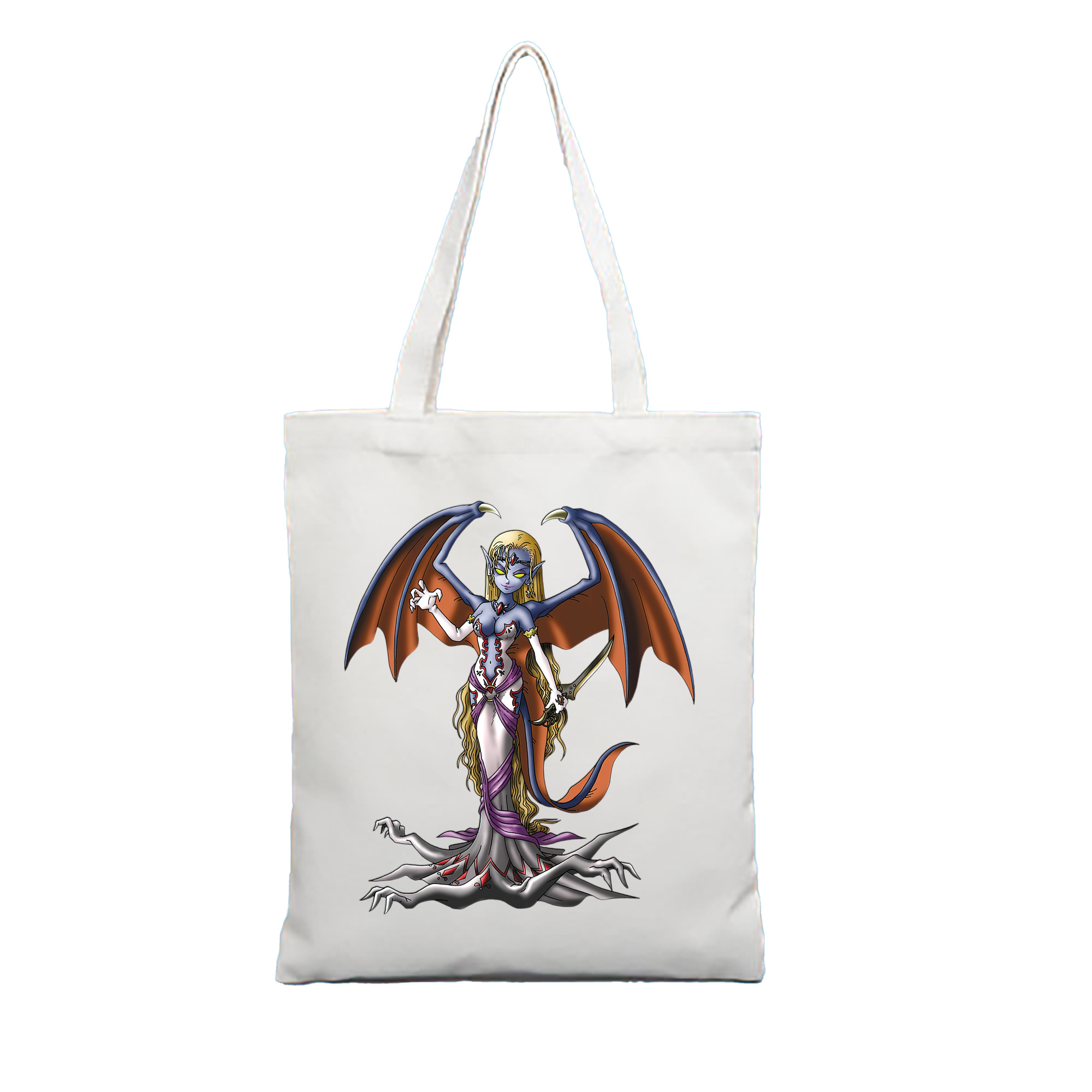 （画像用） ドラゴンクエスト Doragon Kuesuto Dragon Quest 縦型キャンバス生地手提げバッグ　トートバッグ