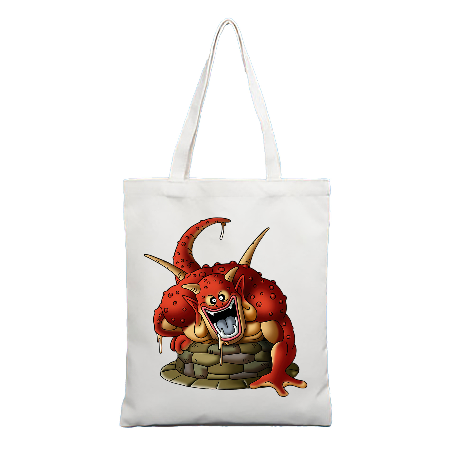 （画像用） ドラゴンクエスト Doragon Kuesuto Dragon Quest 縦型キャンバス生地手提げバッグ　トートバッグ