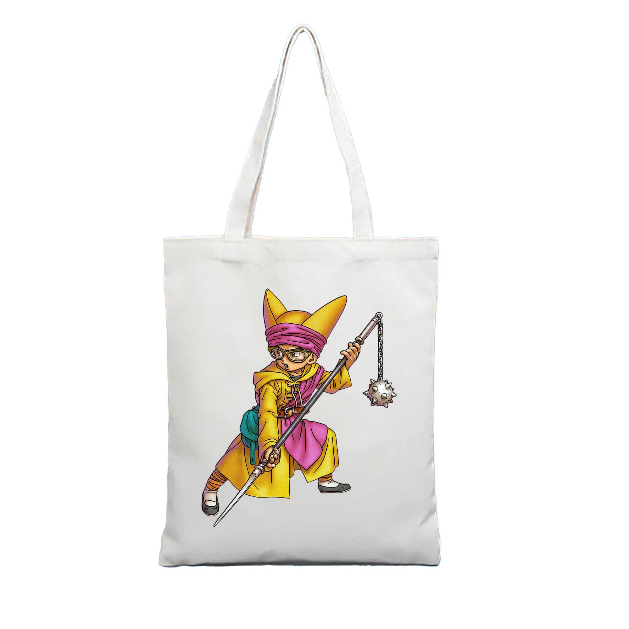 （画像用） ドラゴンクエスト Doragon Kuesuto Dragon Quest 縦型キャンバス生地手提げバッグ　トートバッグ