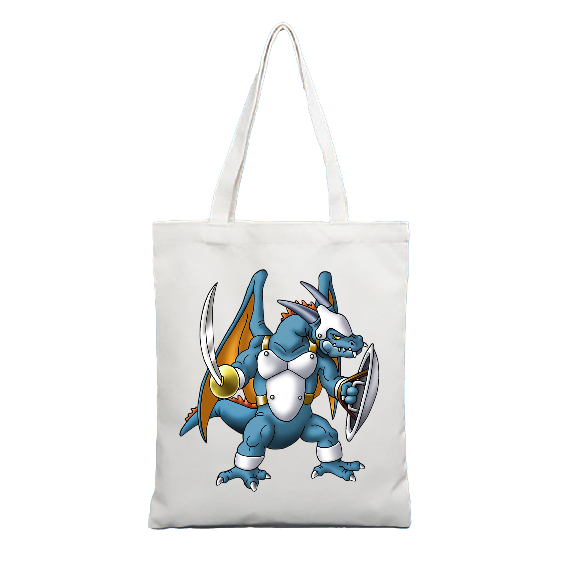 （画像用） ドラゴンクエスト Doragon Kuesuto Dragon Quest 縦型キャンバス生地手提げバッグ　トートバッグ