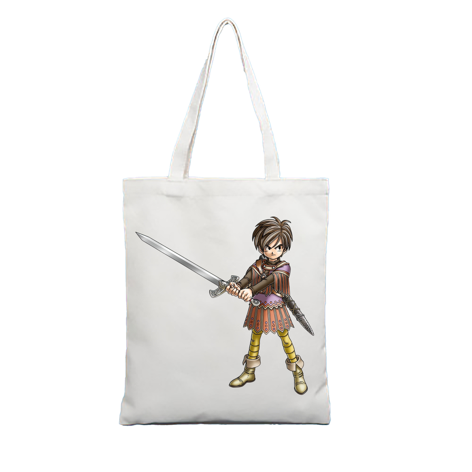 （画像用） ドラゴンクエスト Doragon Kuesuto Dragon Quest 縦型キャンバス生地手提げバッグ　トートバッグ