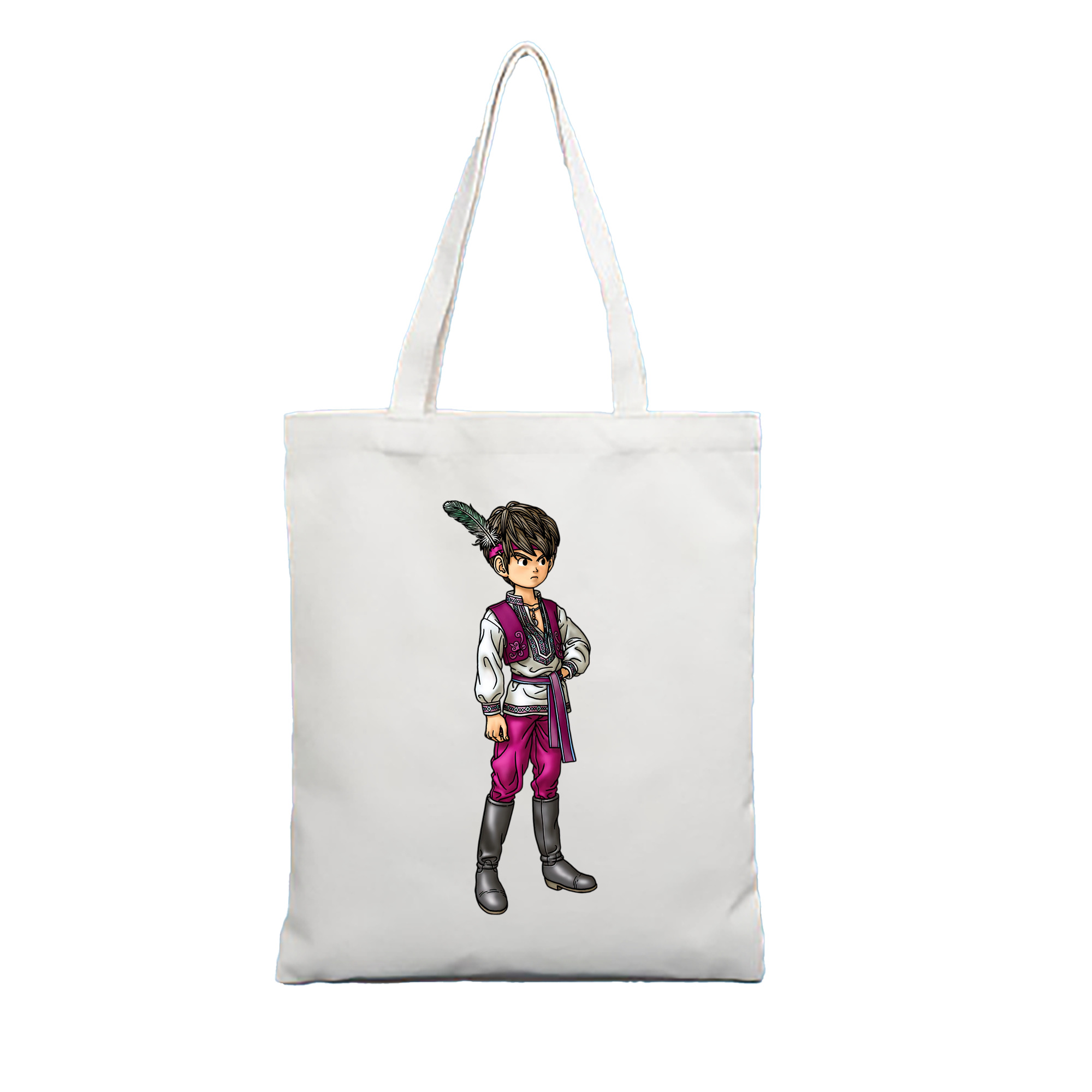 （画像用） ドラゴンクエスト Doragon Kuesuto Dragon Quest 縦型キャンバス生地手提げバッグ　トートバッグ