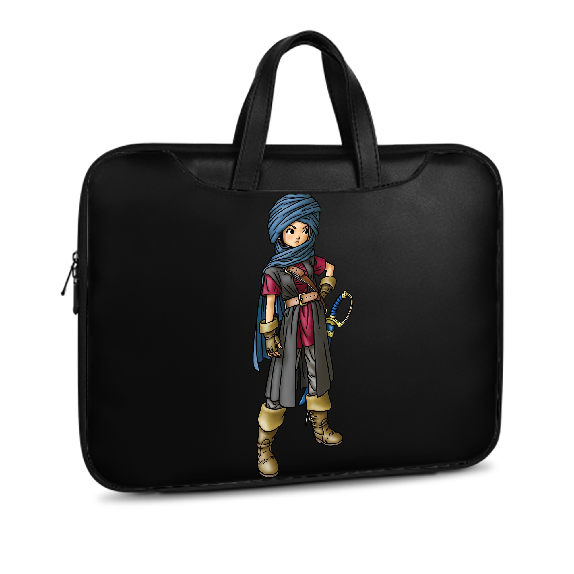 （画像用） ドラゴンクエスト Doragon Kuesuto Dragon Quest レザーラップトップバッグ　ノートパソコンケース