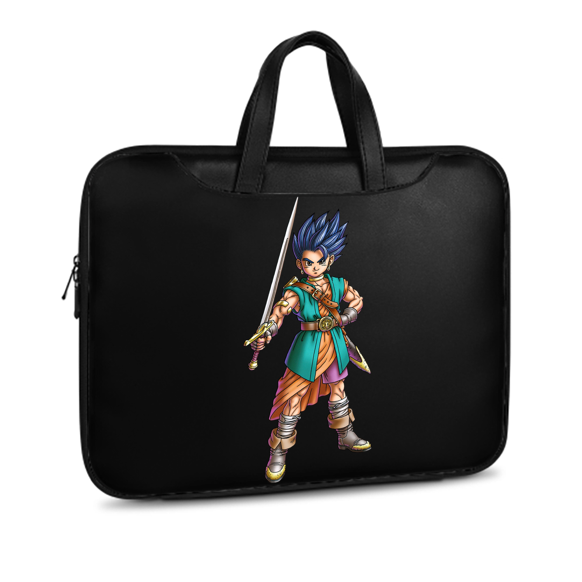 （画像用） ドラゴンクエスト Doragon Kuesuto Dragon Quest レザーラップトップバッグ　ノートパソコンケース