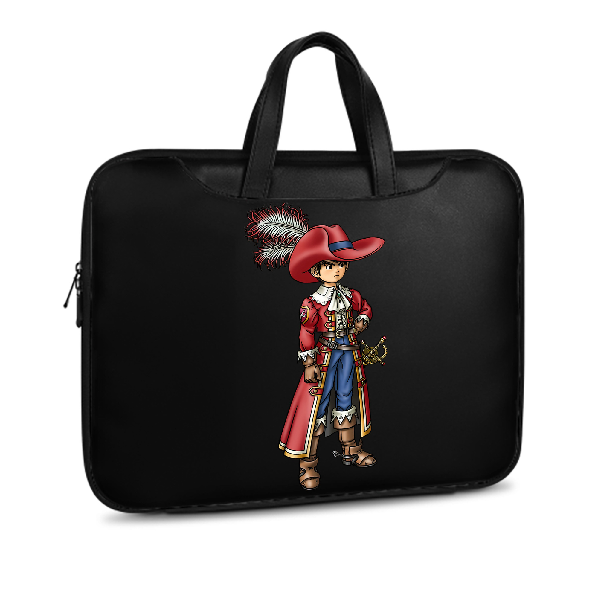 （画像用） ドラゴンクエスト Doragon Kuesuto Dragon Quest レザーラップトップバッグ　ノートパソコンケース