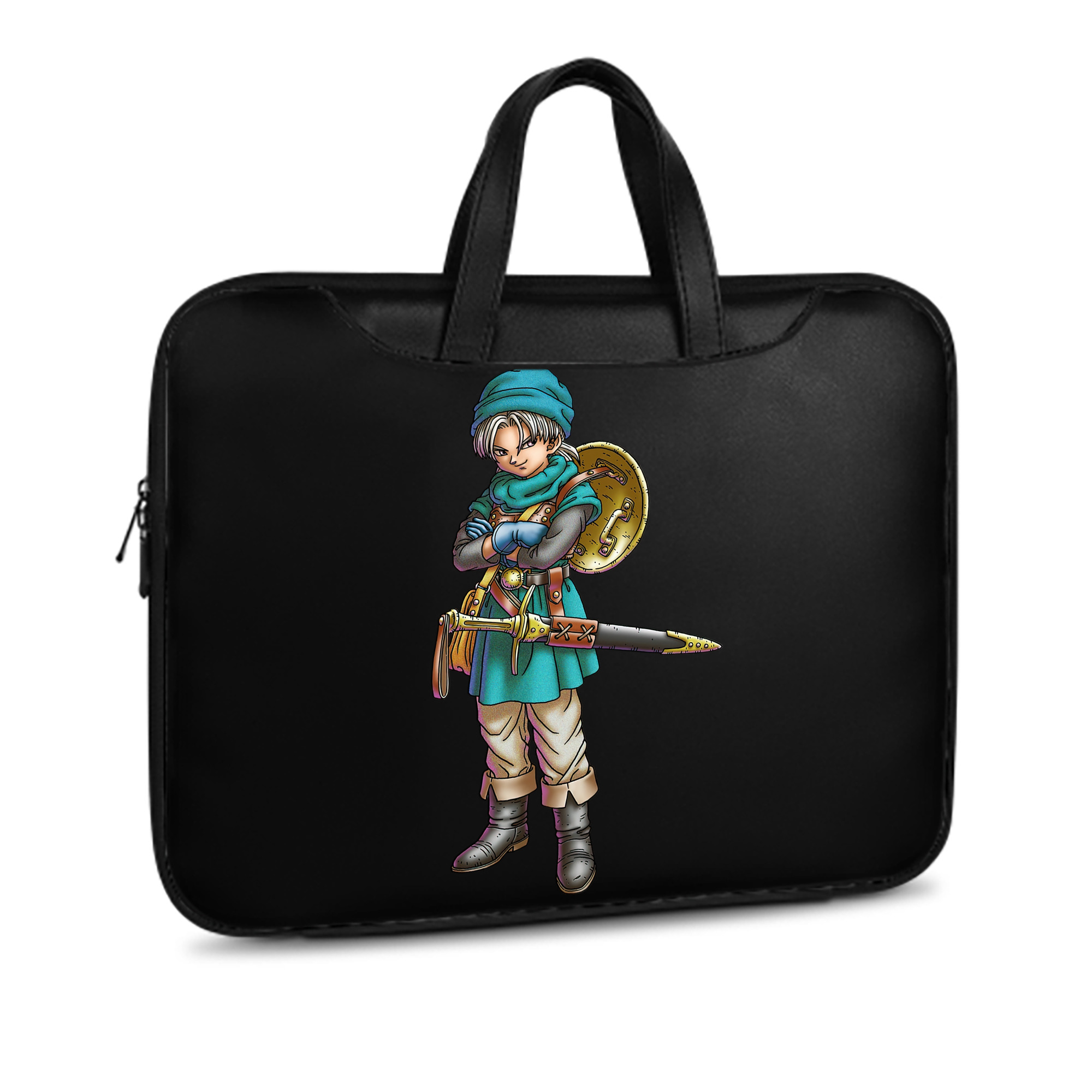 （画像用） ドラゴンクエスト Doragon Kuesuto Dragon Quest レザーラップトップバッグ　ノートパソコンケース