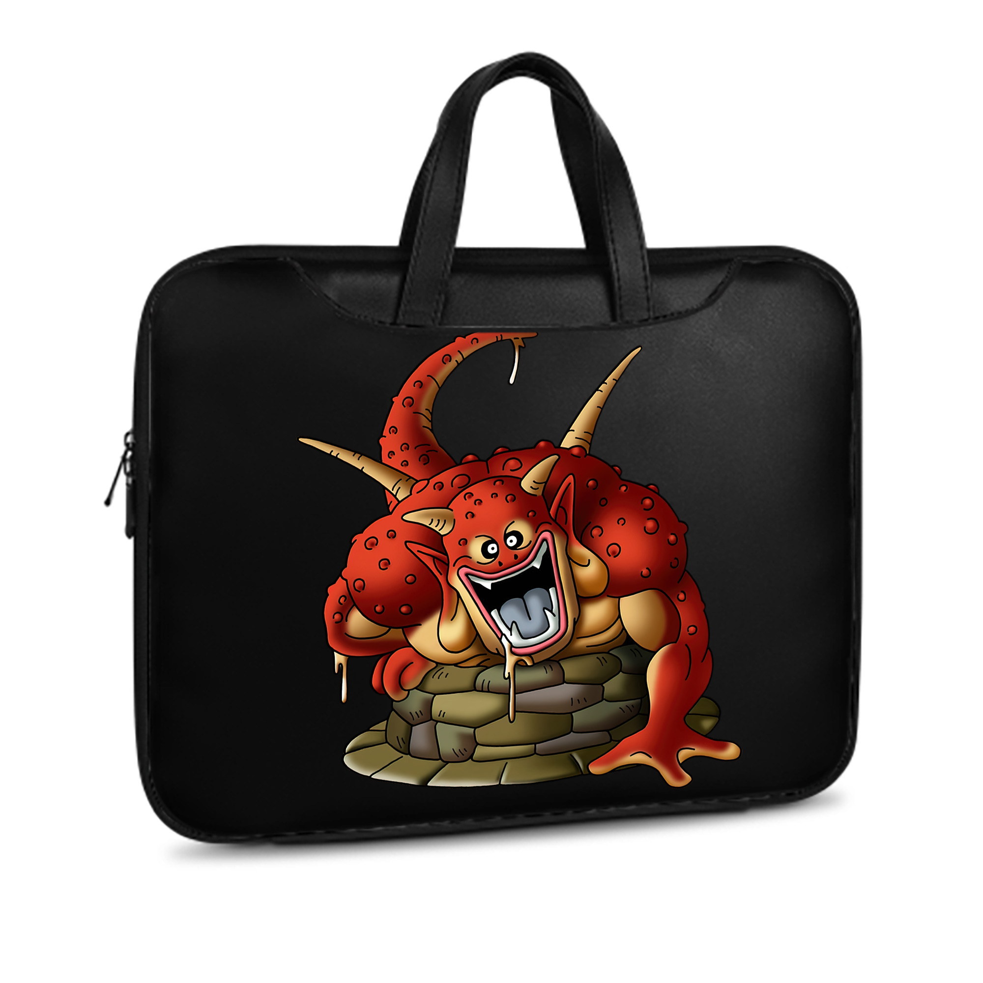 （画像用） ドラゴンクエスト Doragon Kuesuto Dragon Quest レザーラップトップバッグ　ノートパソコンケース